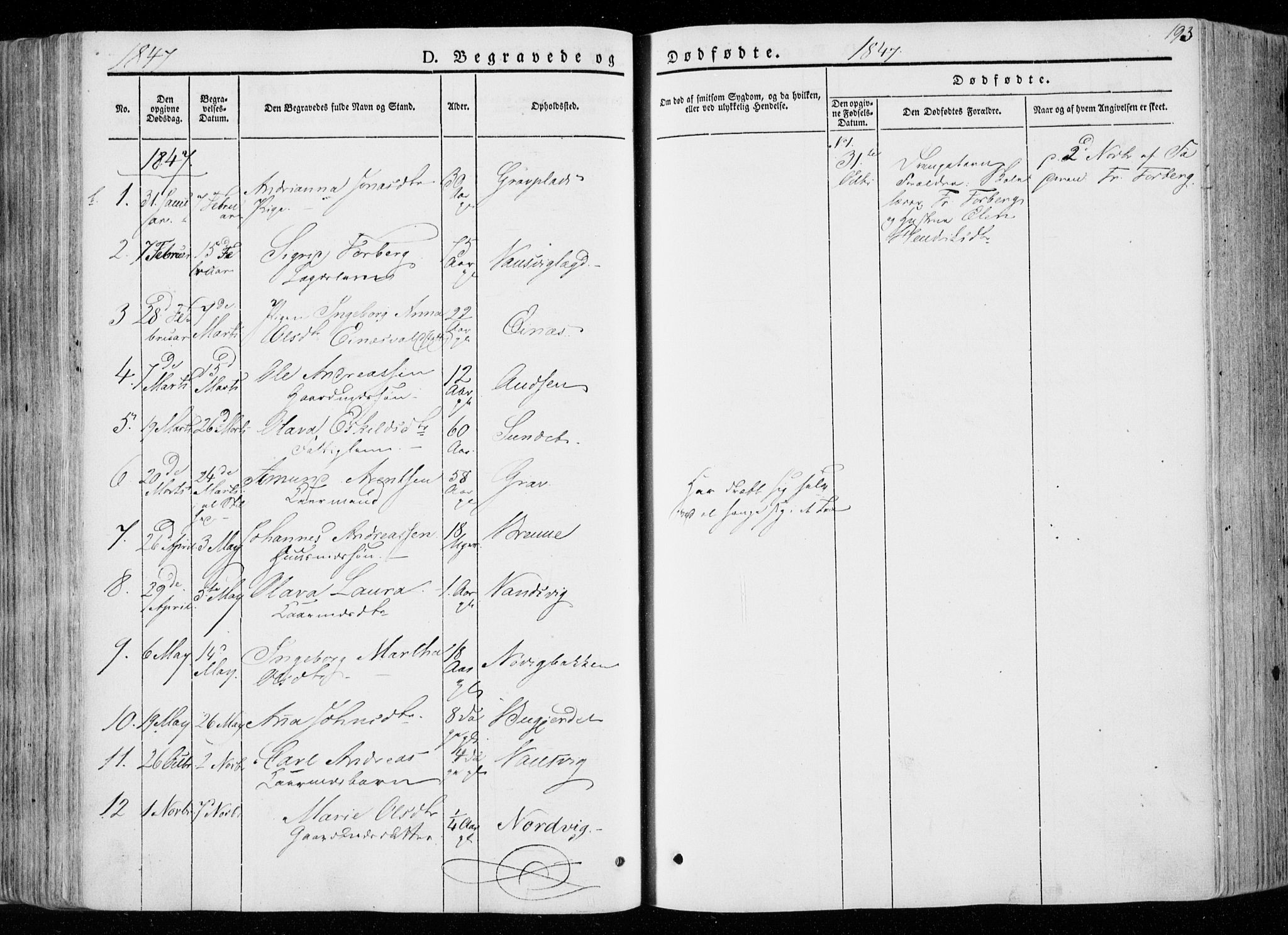 Ministerialprotokoller, klokkerbøker og fødselsregistre - Nord-Trøndelag, SAT/A-1458/722/L0218: Parish register (official) no. 722A05, 1843-1868, p. 193