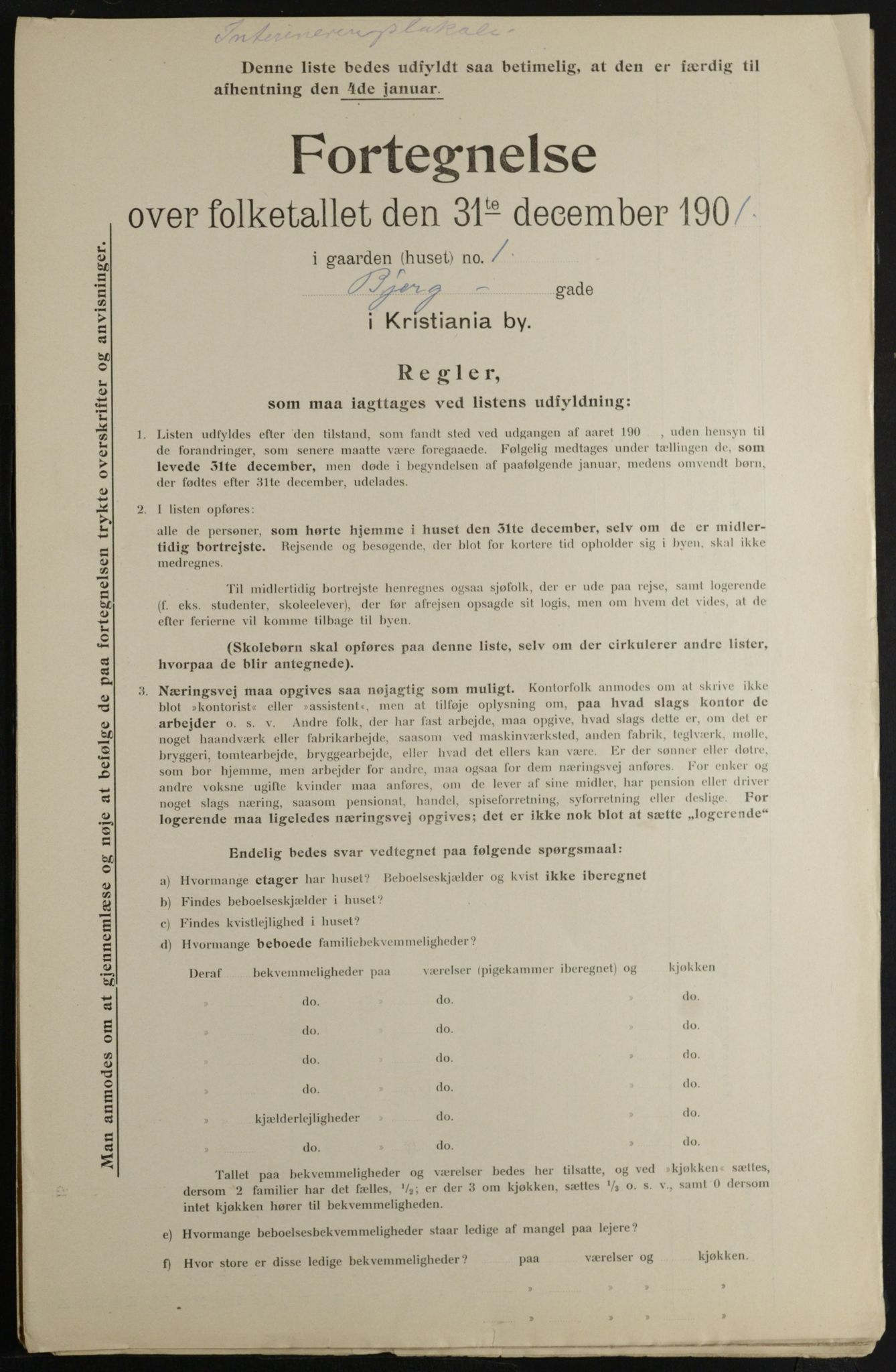 OBA, Municipal Census 1901 for Kristiania, 1901, p. 950