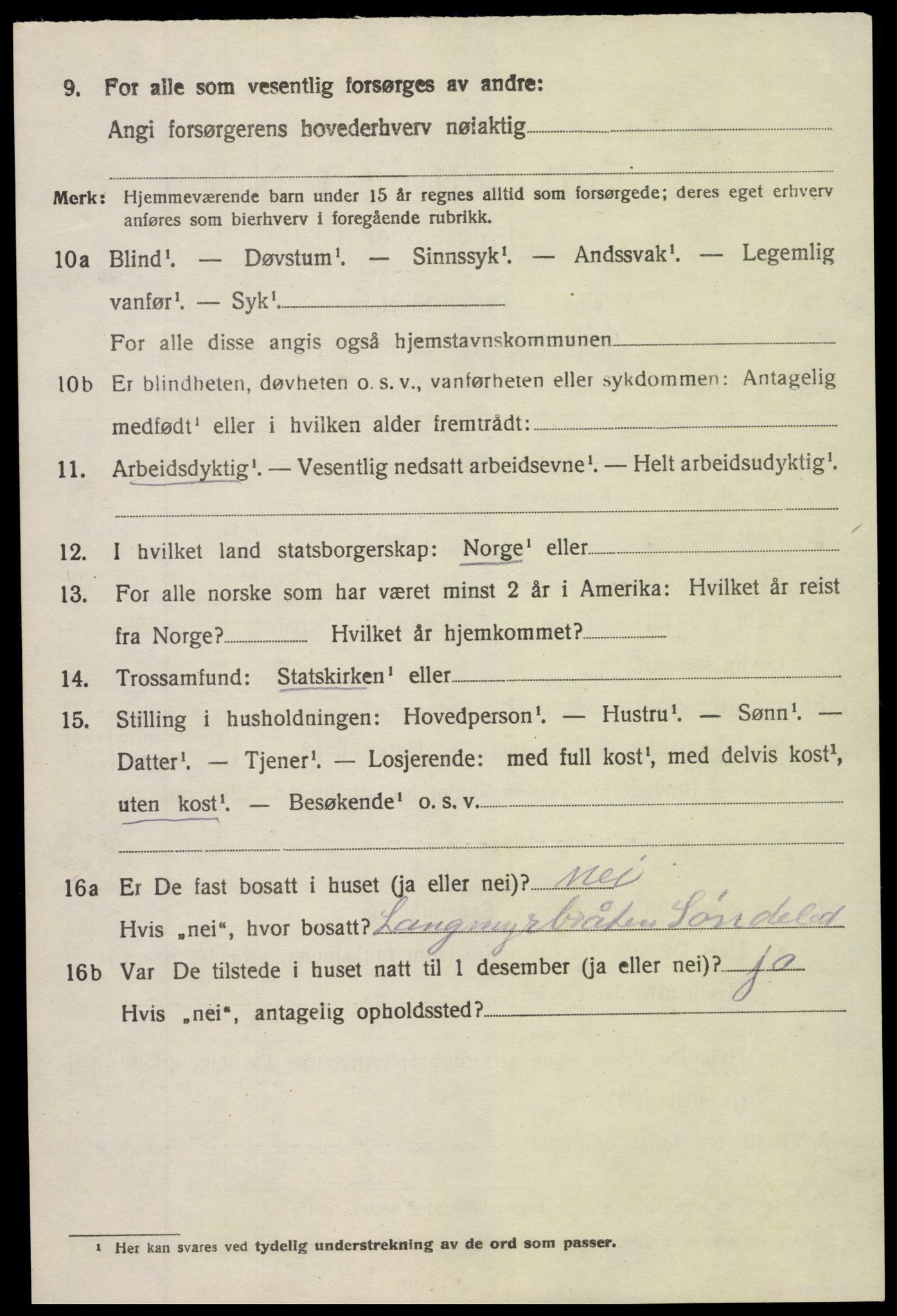 SAK, 1920 census for Søndeled, 1920, p. 6668