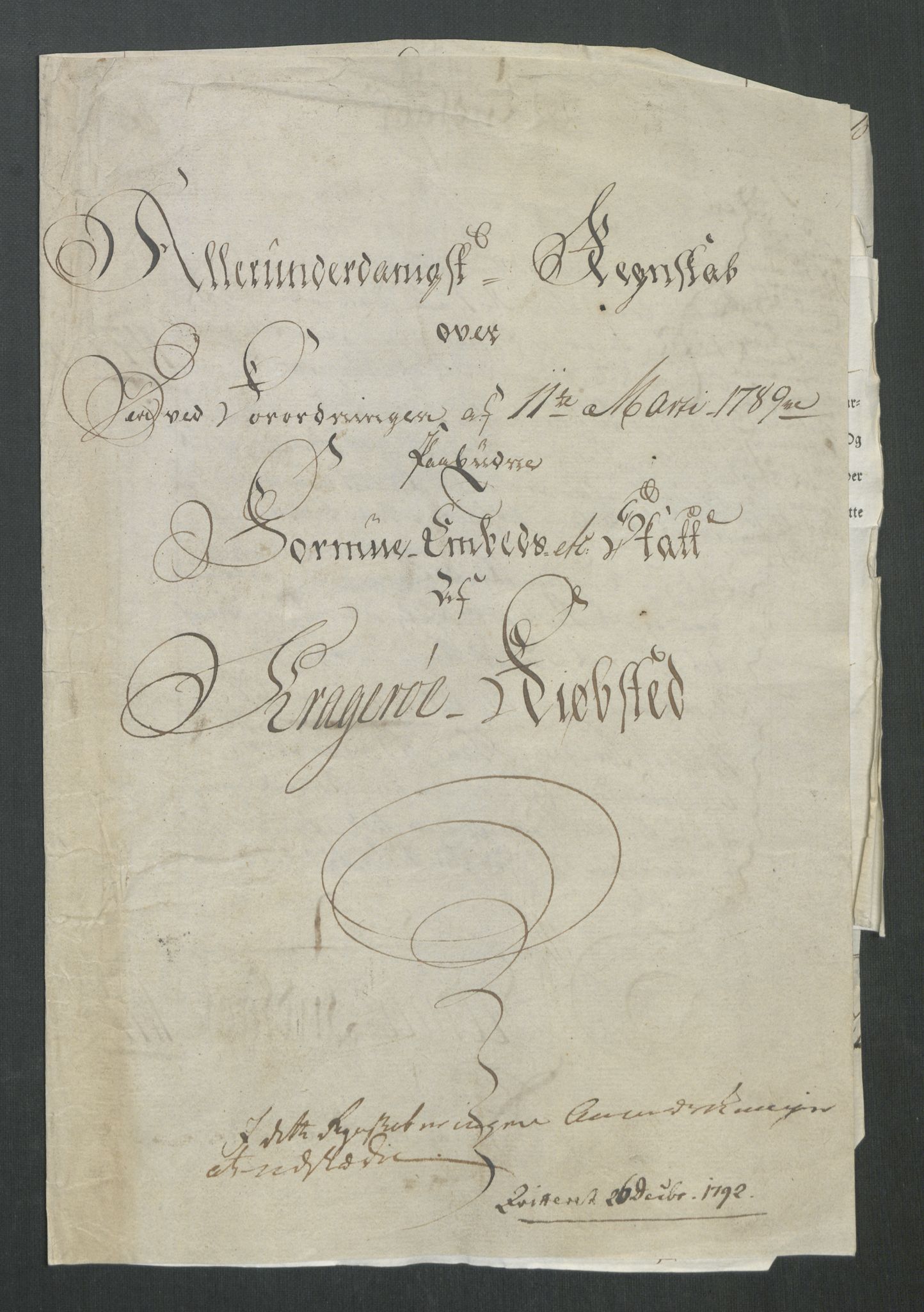 Rentekammeret inntil 1814, Reviderte regnskaper, Mindre regnskaper, AV/RA-EA-4068/Rf/Rfe/L0020: Kongsberg, Kragerø, Larvik, 1789, p. 178