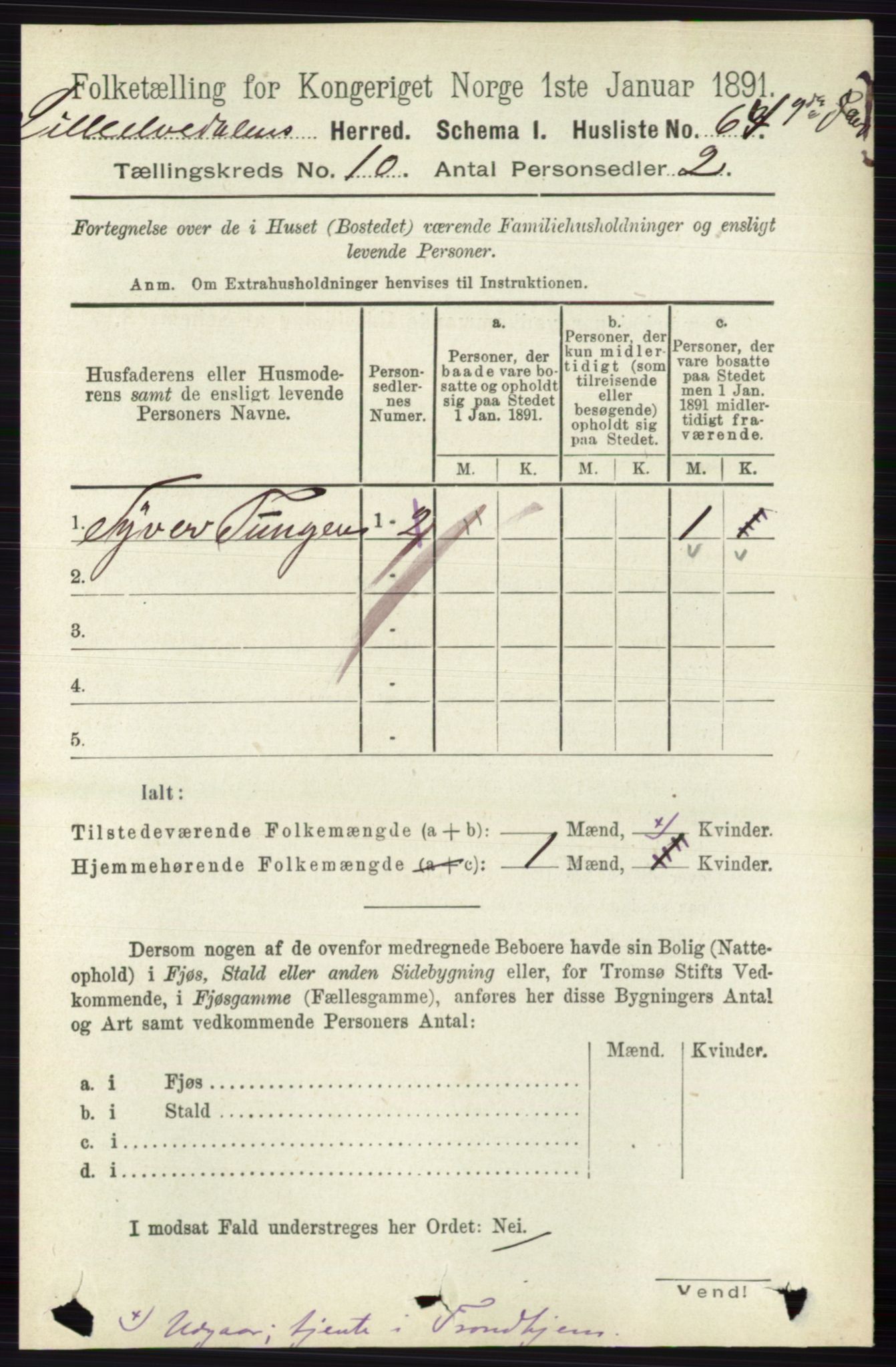 RA, 1891 census for 0438 Lille Elvedalen, 1891, p. 3417