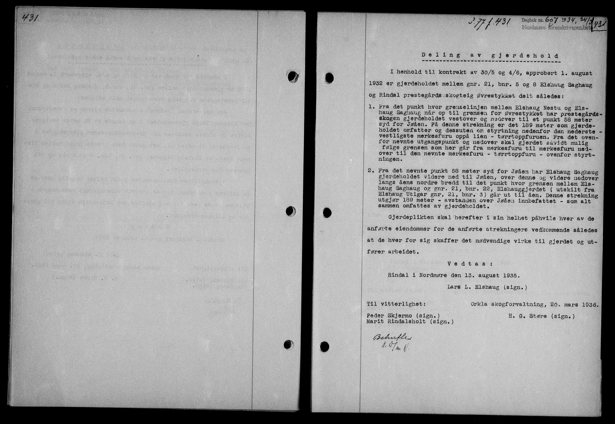 Nordmøre sorenskriveri, AV/SAT-A-4132/1/2/2Ca/L0087: Mortgage book no. 77, 1935-1936, Deed date: 24.03.1936