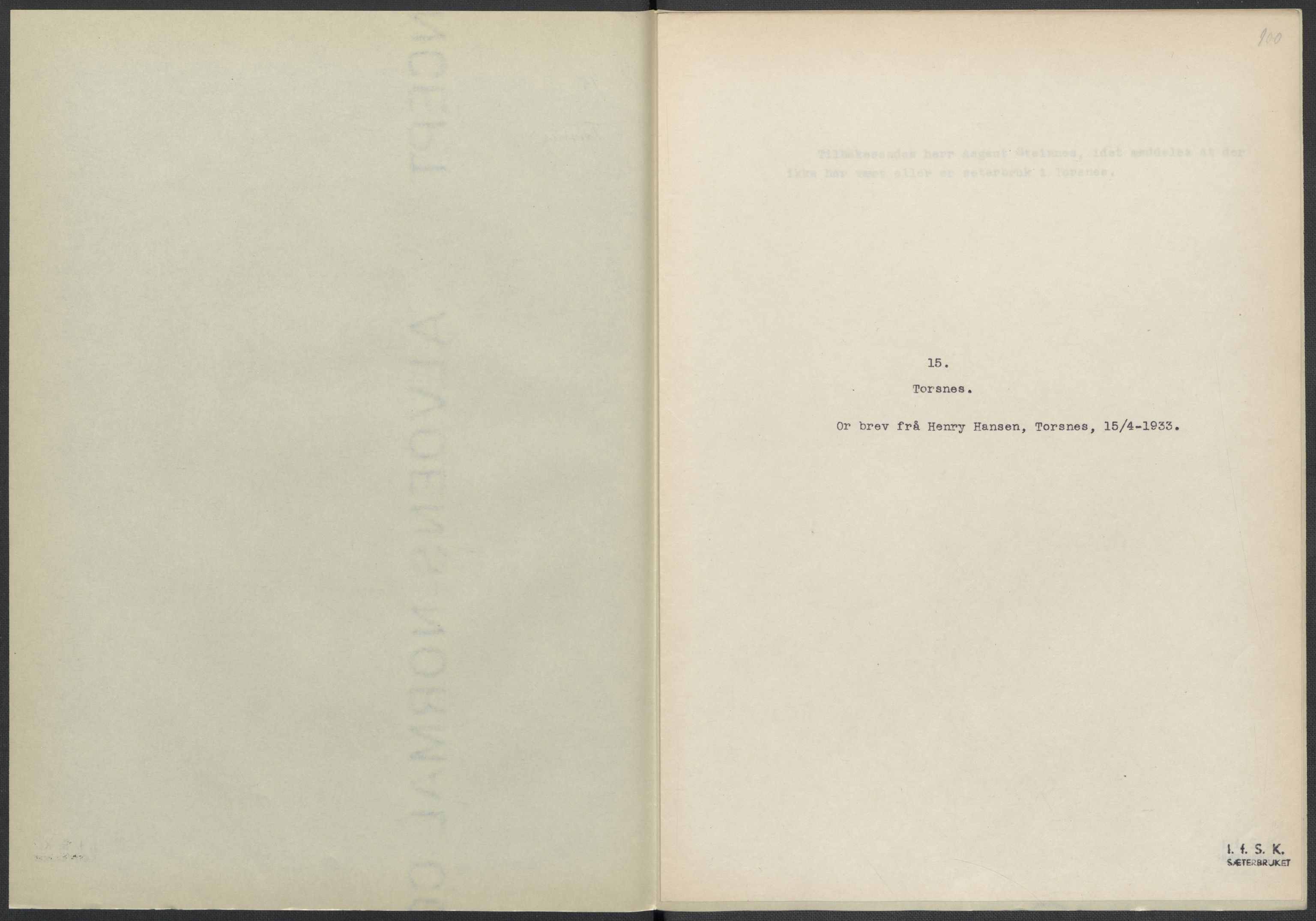 Instituttet for sammenlignende kulturforskning, AV/RA-PA-0424/F/Fc/L0002/0001: Eske B2: / Østfold (perm I), 1932-1935, p. 100