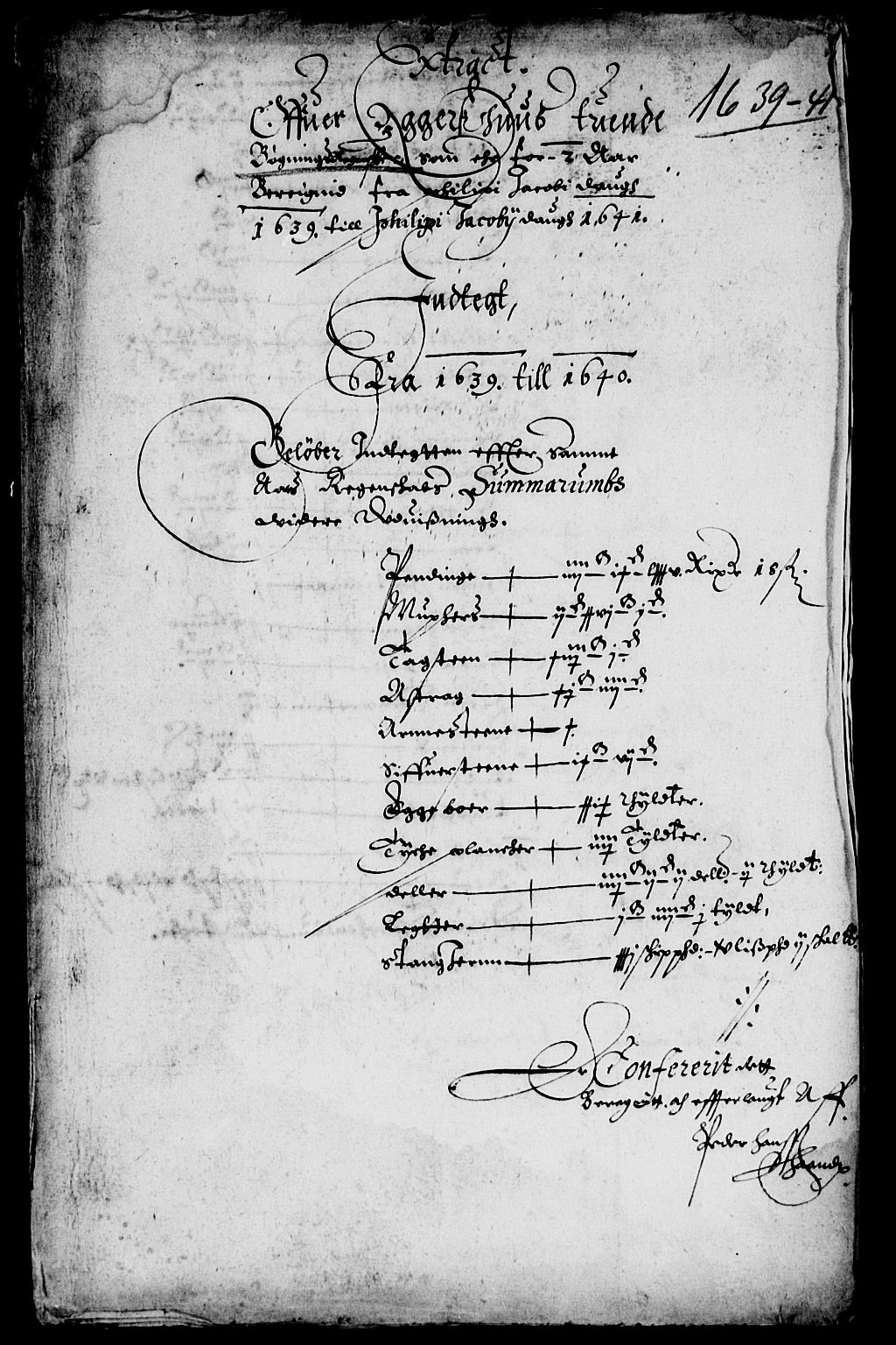 Rentekammeret inntil 1814, Reviderte regnskaper, Lensregnskaper, AV/RA-EA-5023/R/Rb/Rba/L0154: Akershus len, 1639-1641