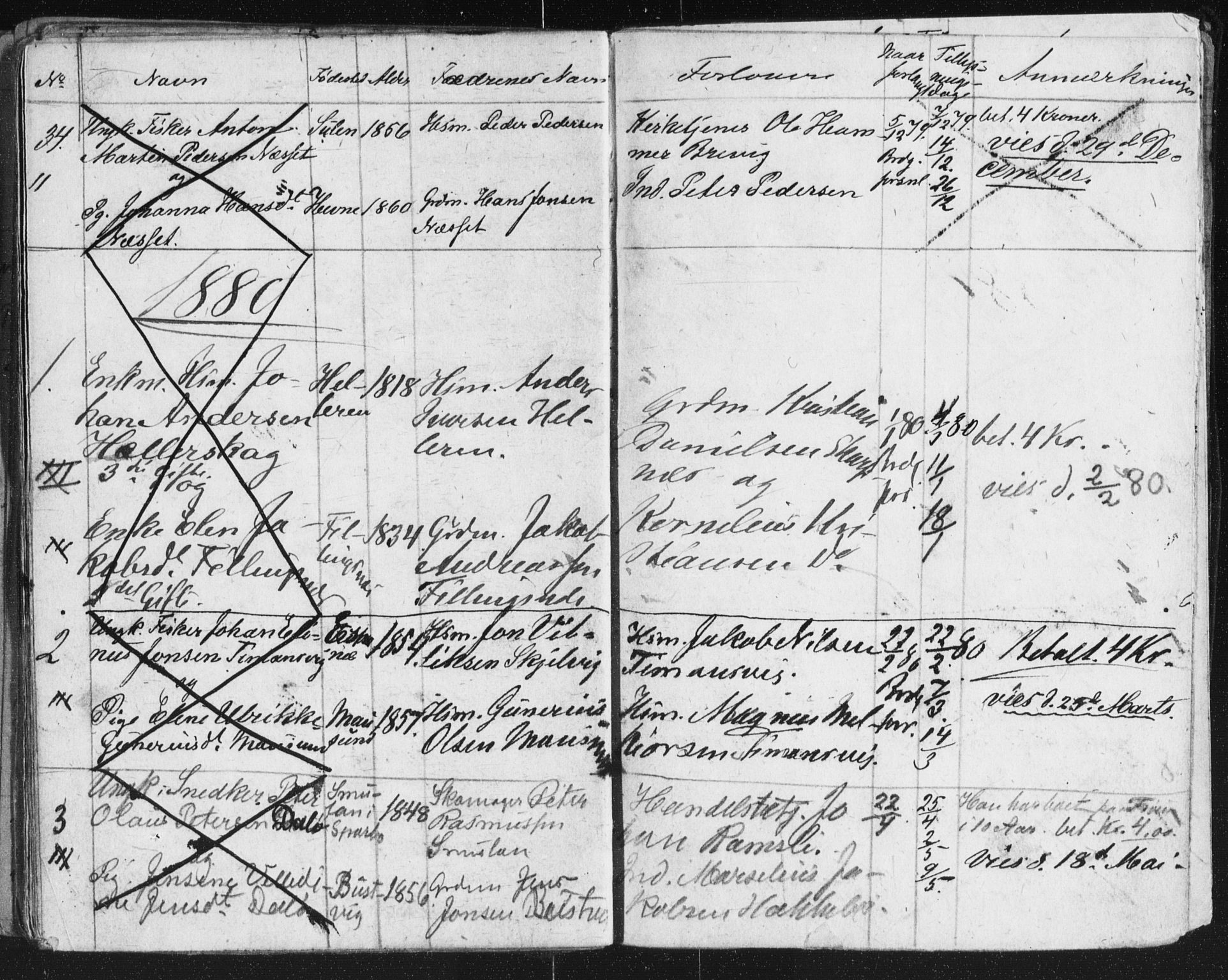 Frøya sokneprestkontor, SAT/A-1116/1/I/I1/I1f/L0001: Banns register no. 640.I.1f.1, 1871-1880