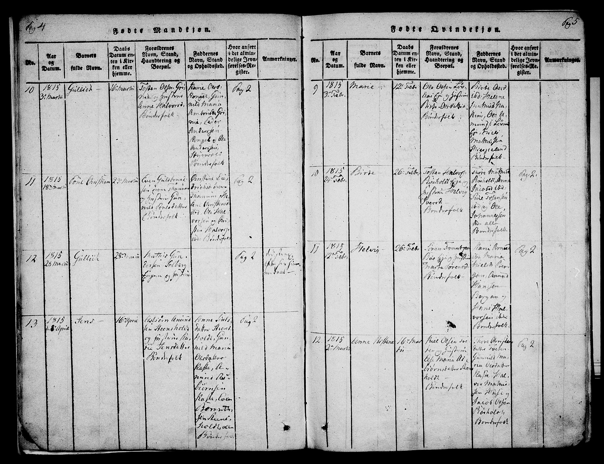 Lardal kirkebøker, SAKO/A-350/F/Fa/L0005: Parish register (official) no. I 5, 1814-1835, p. 4-5