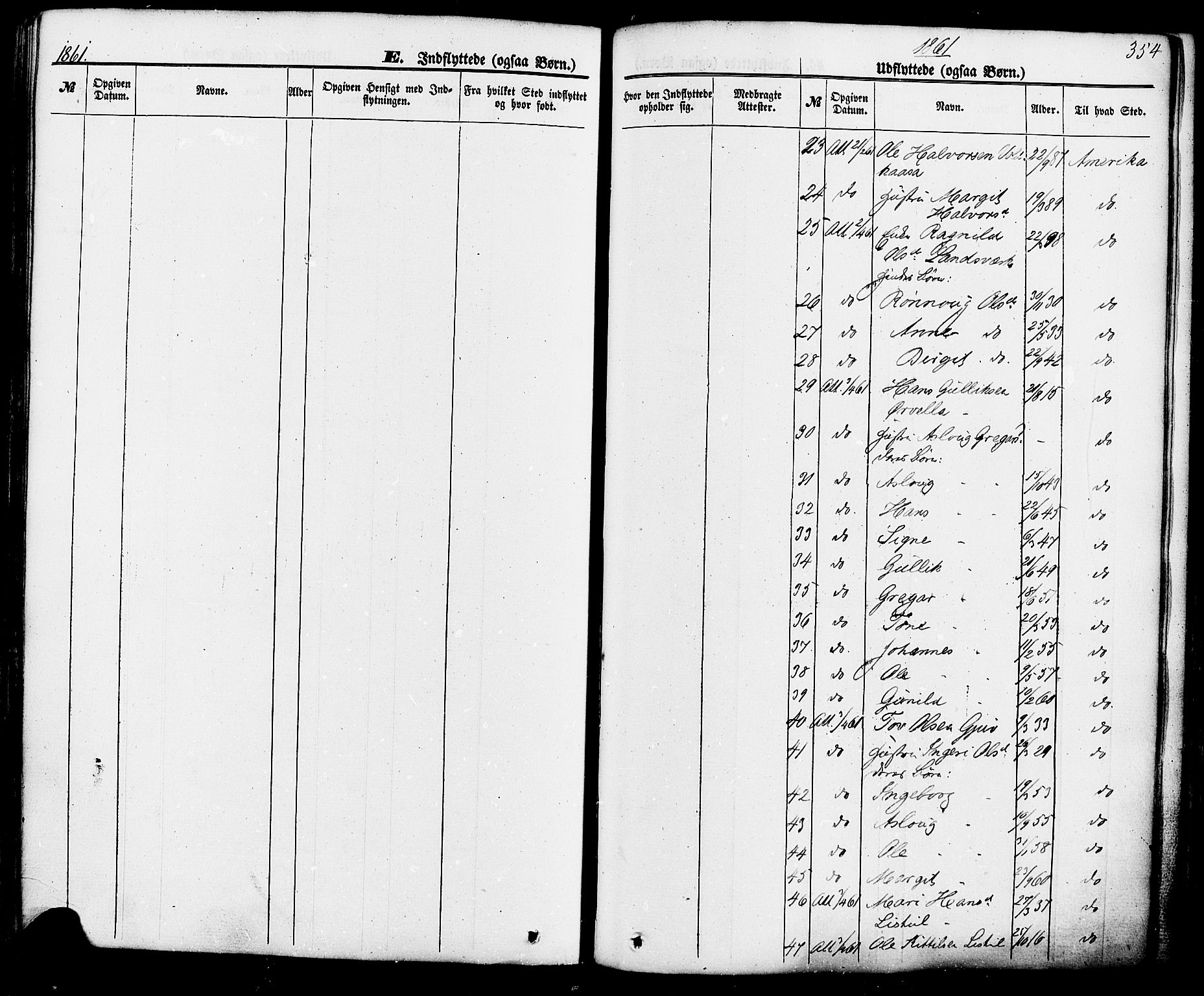 Hjartdal kirkebøker, SAKO/A-270/F/Fa/L0009: Parish register (official) no. I 9, 1860-1879, p. 354