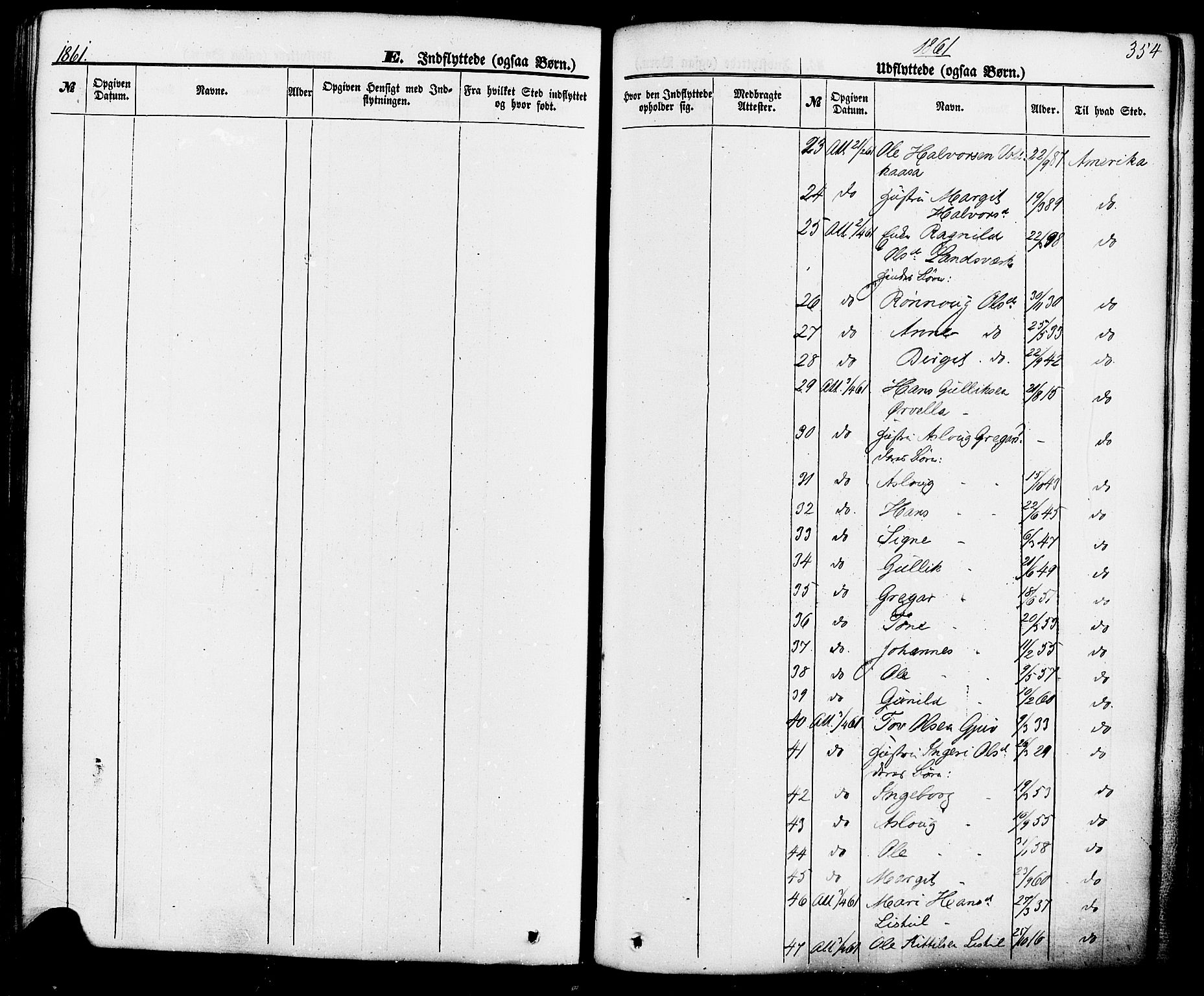 Hjartdal kirkebøker, AV/SAKO-A-270/F/Fa/L0009: Parish register (official) no. I 9, 1860-1879, p. 354