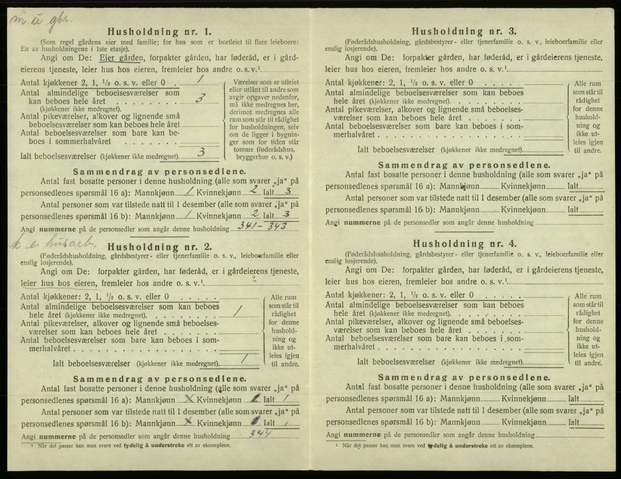 SAB, 1920 census for Fana, 1920, p. 3499