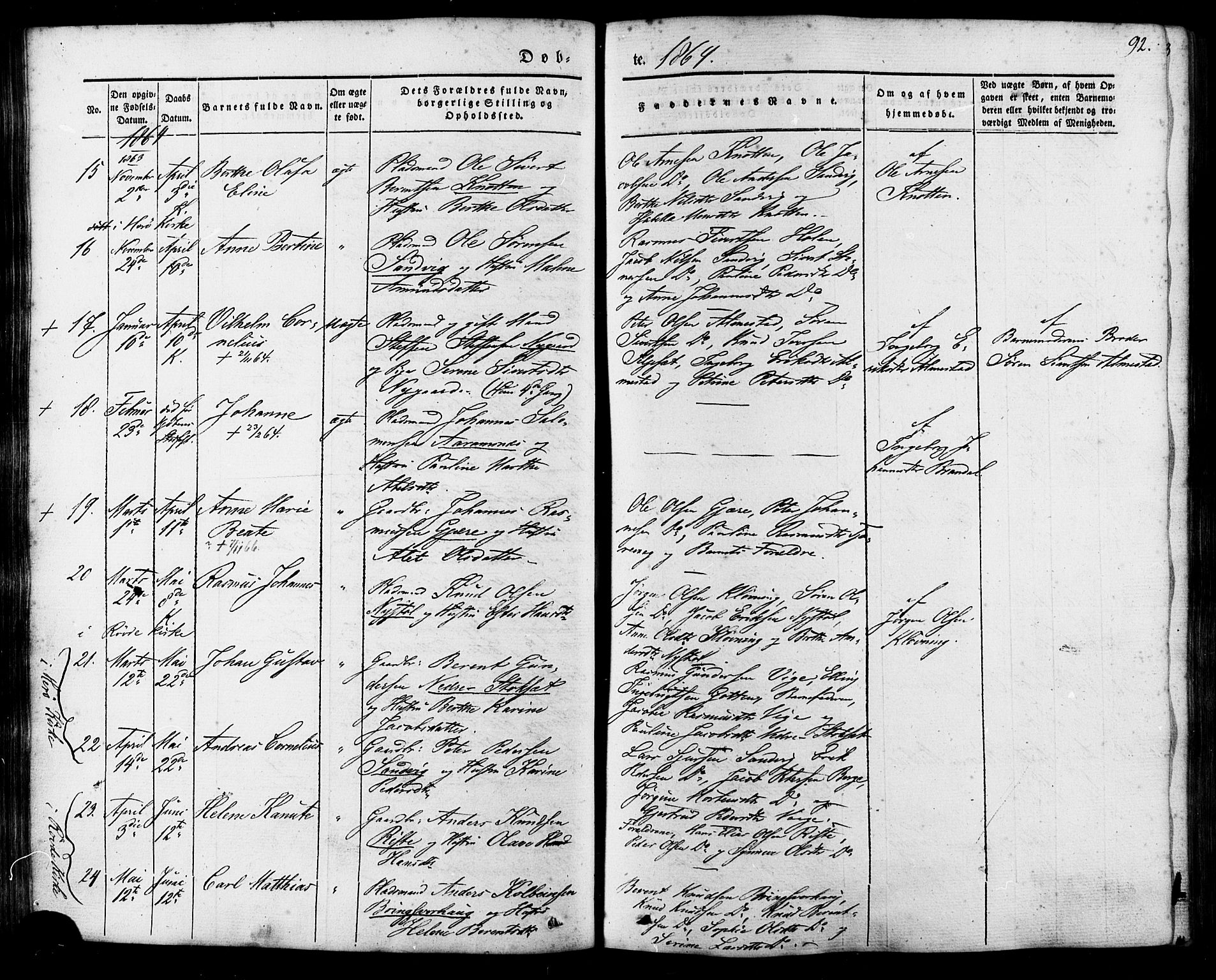 Ministerialprotokoller, klokkerbøker og fødselsregistre - Møre og Romsdal, AV/SAT-A-1454/503/L0034: Parish register (official) no. 503A02, 1841-1884, p. 92