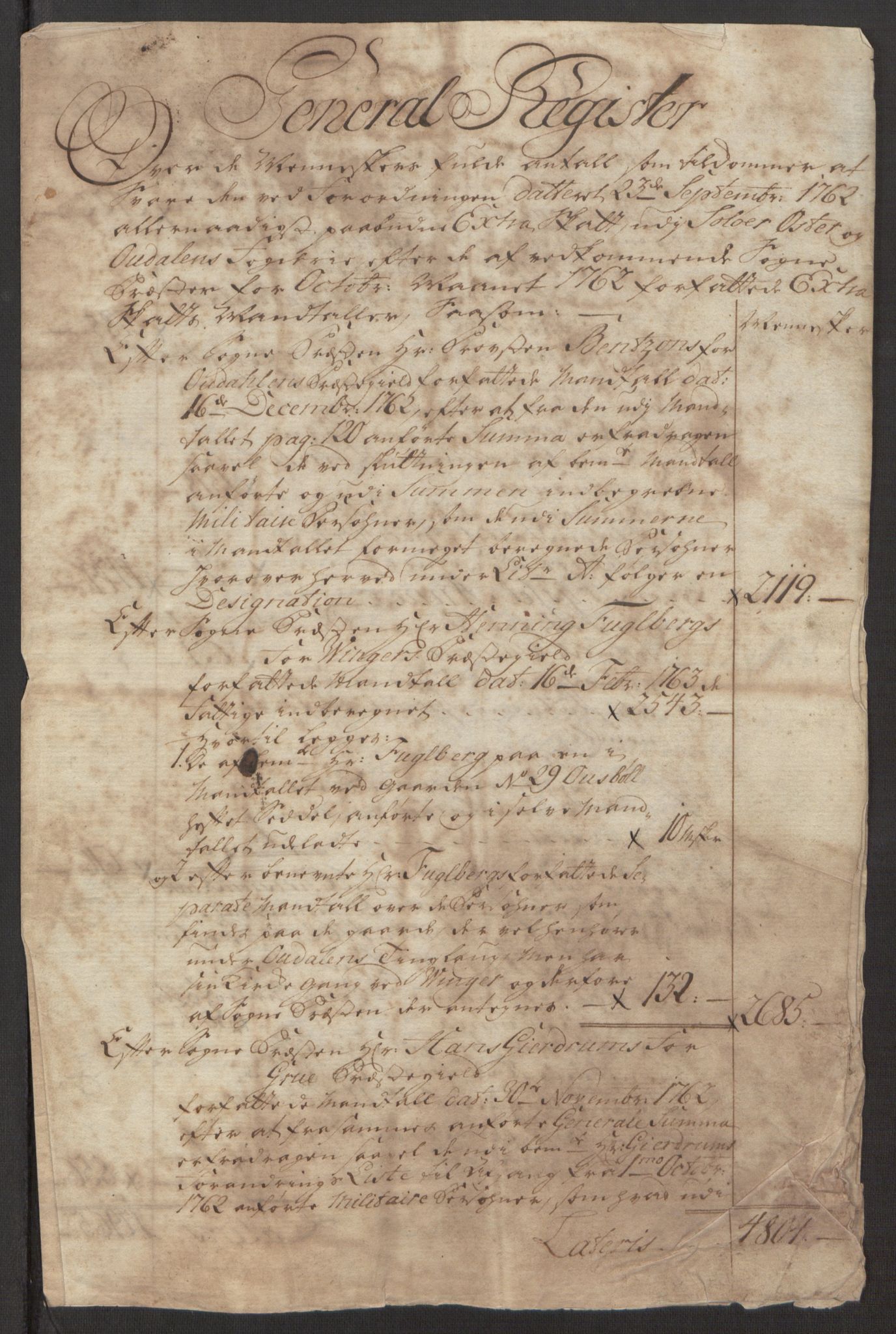 Rentekammeret inntil 1814, Reviderte regnskaper, Fogderegnskap, AV/RA-EA-4092/R15/L1014: Ekstraskatten Østerdal, 1762-1764, p. 16