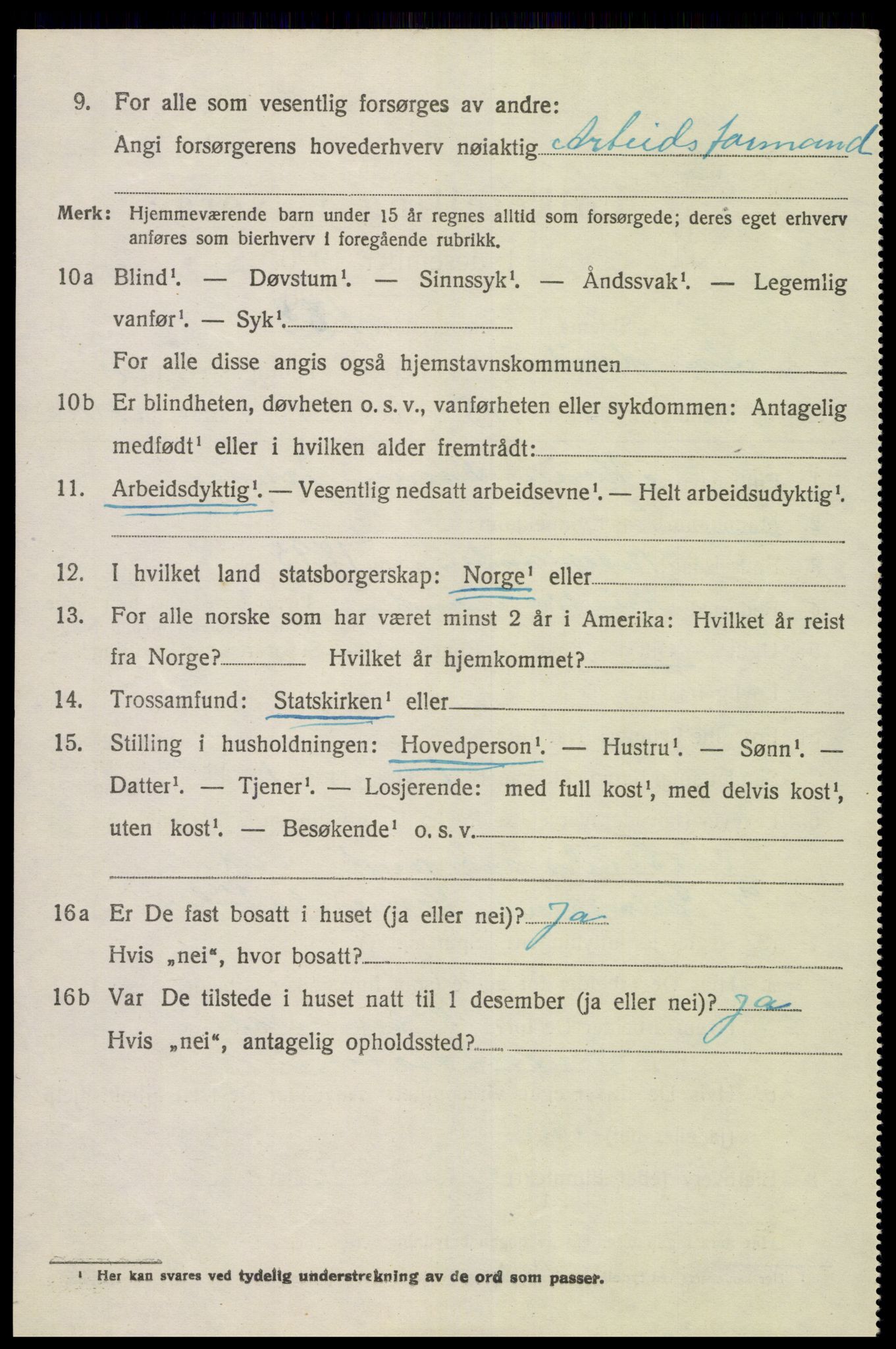 SAK, 1920 census for Landvik, 1920, p. 2143