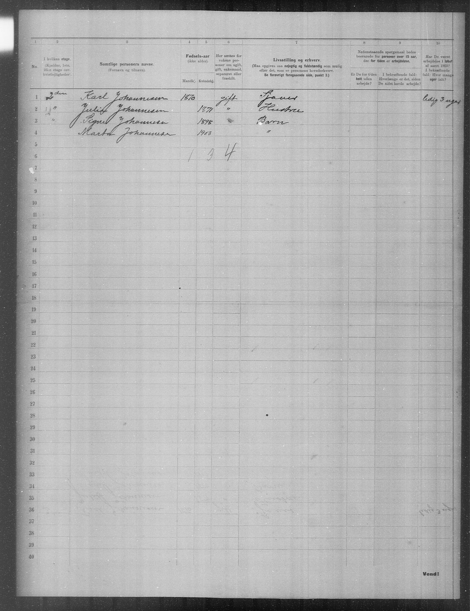 OBA, Municipal Census 1903 for Kristiania, 1903, p. 20552