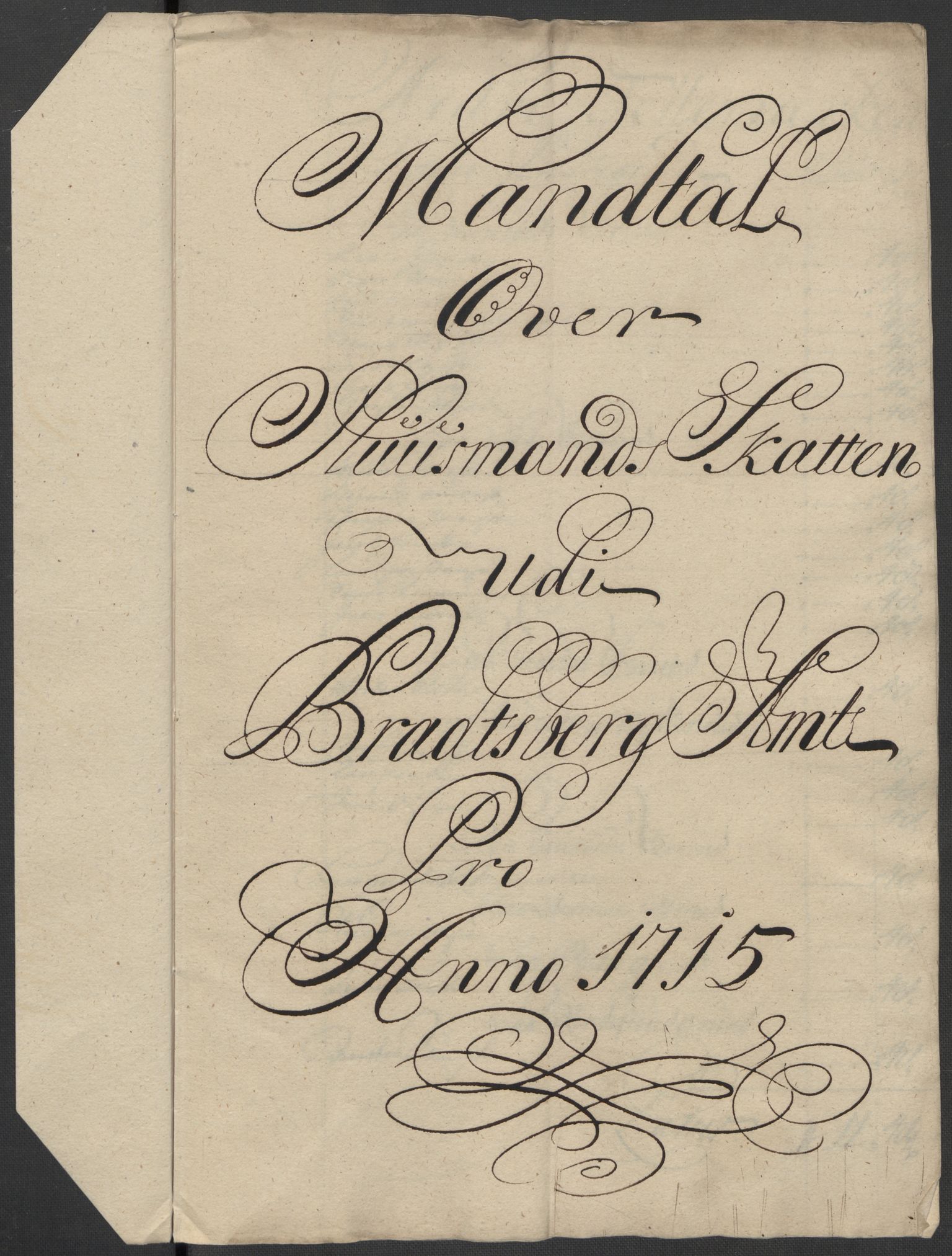 Rentekammeret inntil 1814, Reviderte regnskaper, Fogderegnskap, RA/EA-4092/R36/L2127: Fogderegnskap Øvre og Nedre Telemark og Bamble, 1715, p. 97