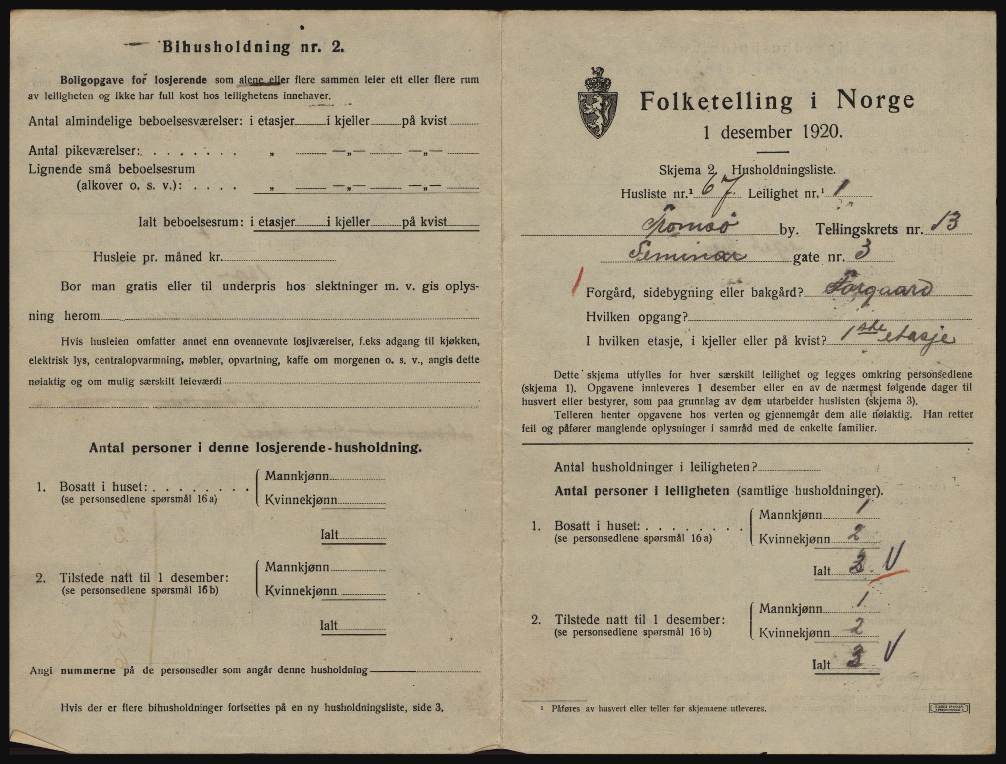 SATØ, 1920 census for Tromsø, 1920, p. 6529