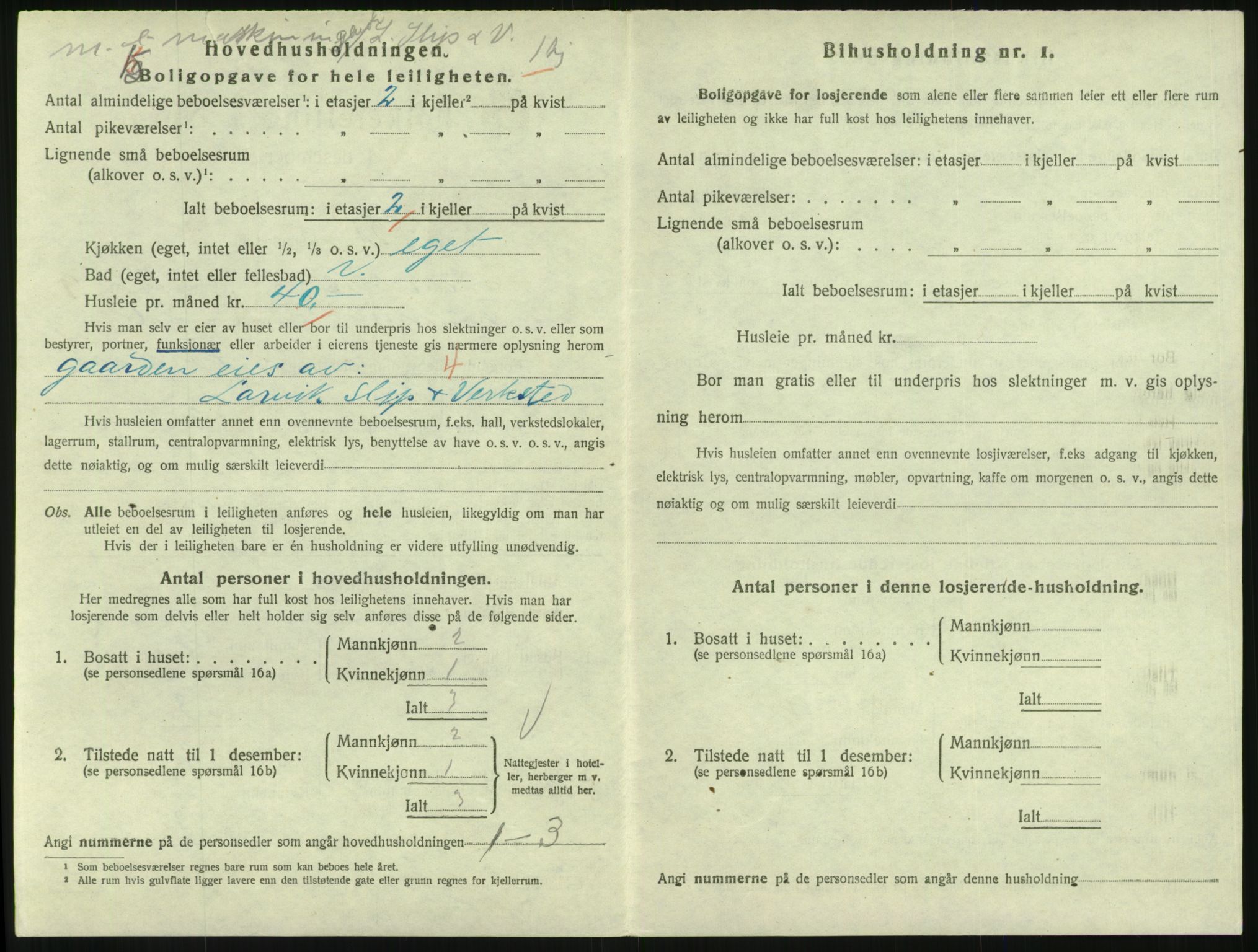 SAKO, 1920 census for Larvik, 1920, p. 7069