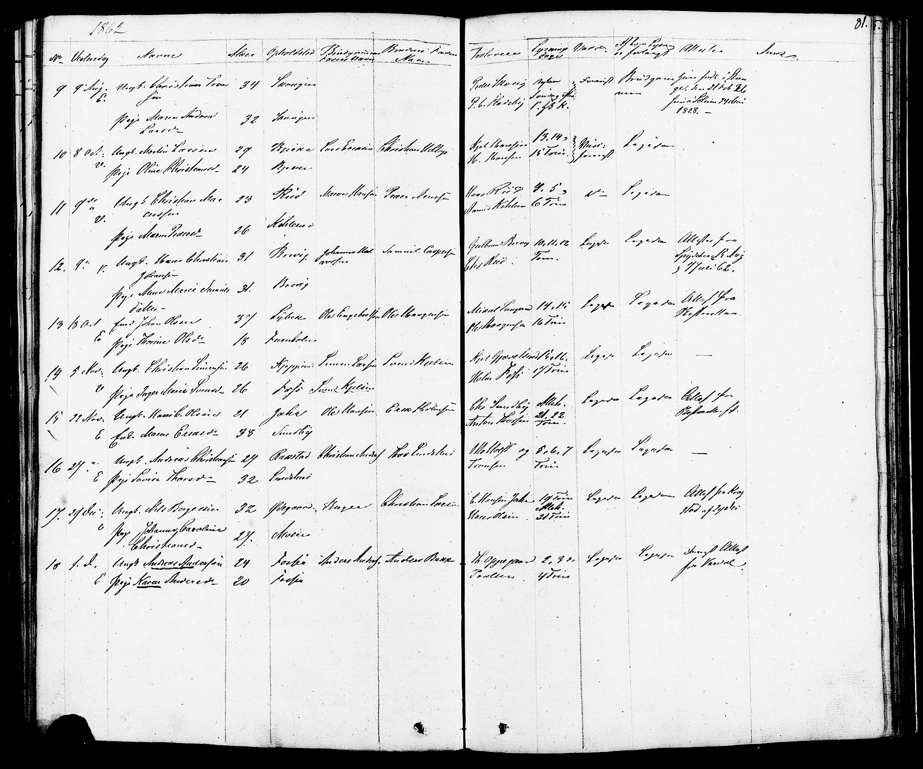 Enebakk prestekontor Kirkebøker, SAO/A-10171c/F/Fa/L0012: Parish register (official) no. I 12, 1832-1882, p. 81