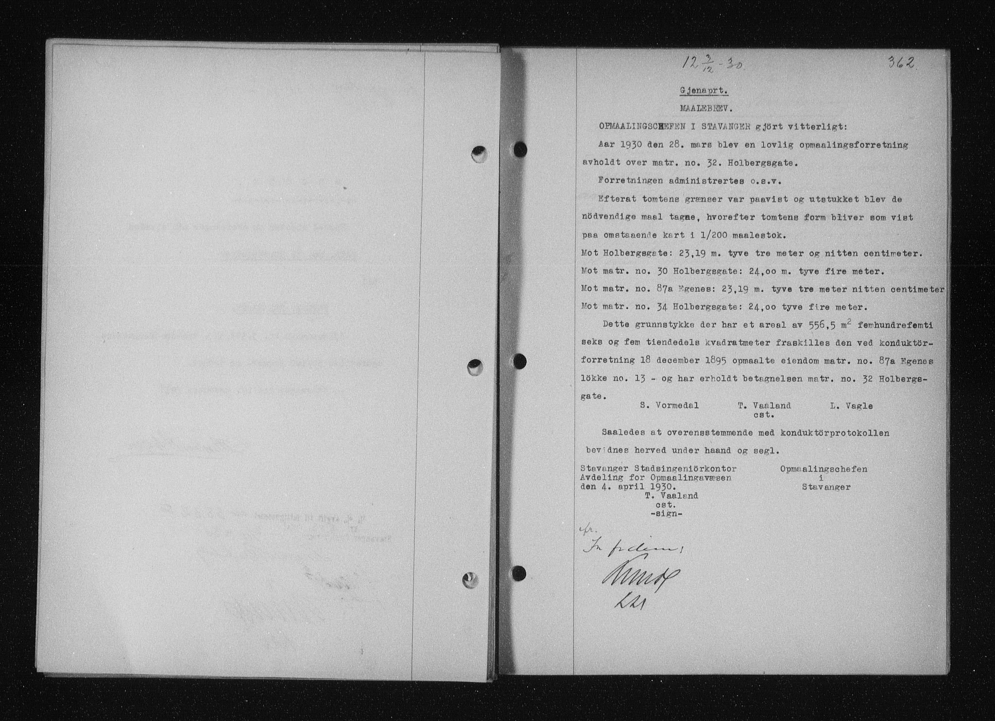 Stavanger byfogd, AV/SAST-A-101408/001/4/41/410/410BB/L0058: Mortgage book no. 48, 1930-1931, Deed date: 03.12.1930