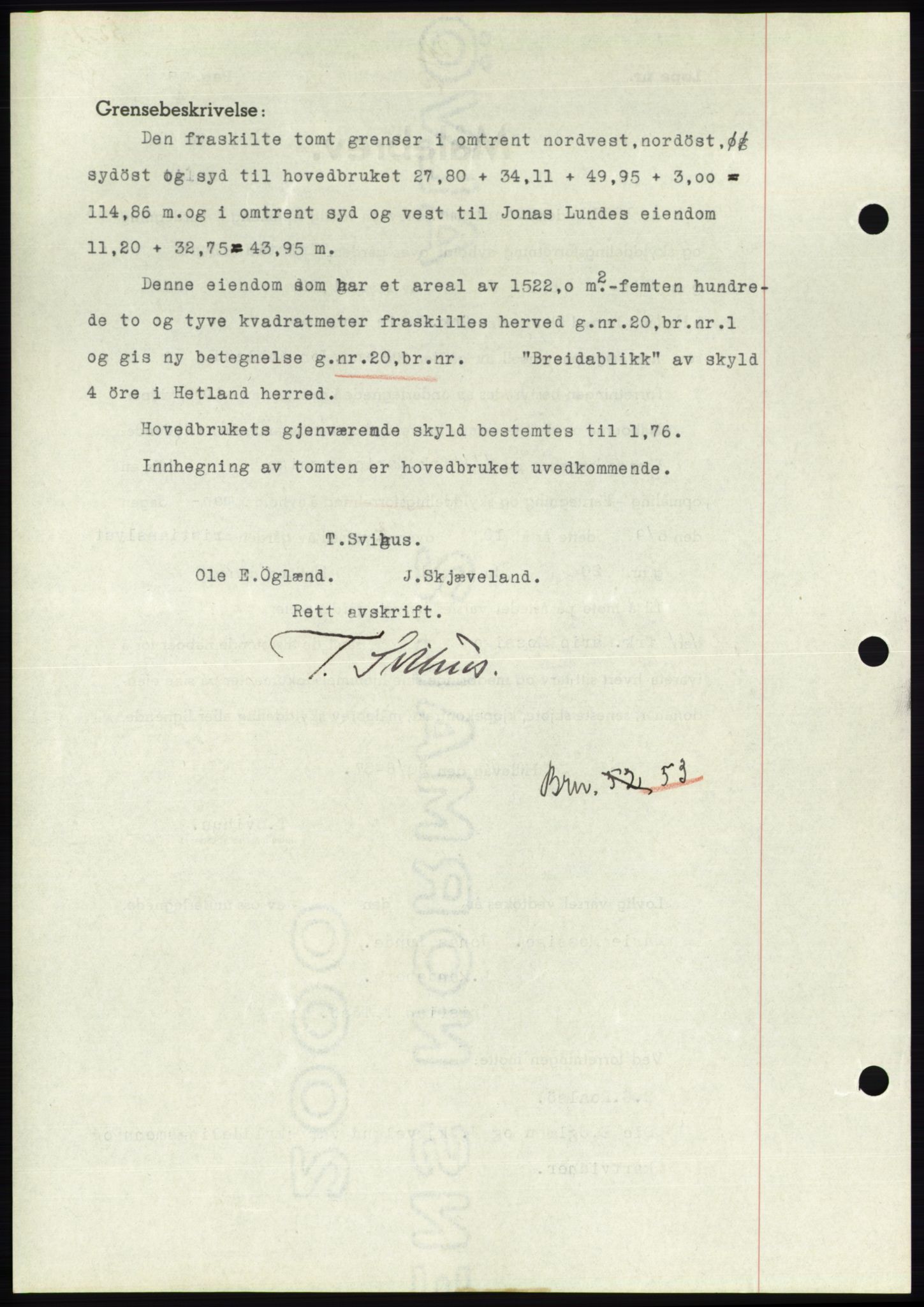 Jæren sorenskriveri, SAST/A-100310/03/G/Gba/L0069: Mortgage book, 1937-1937, Diary no: : 3221/1937