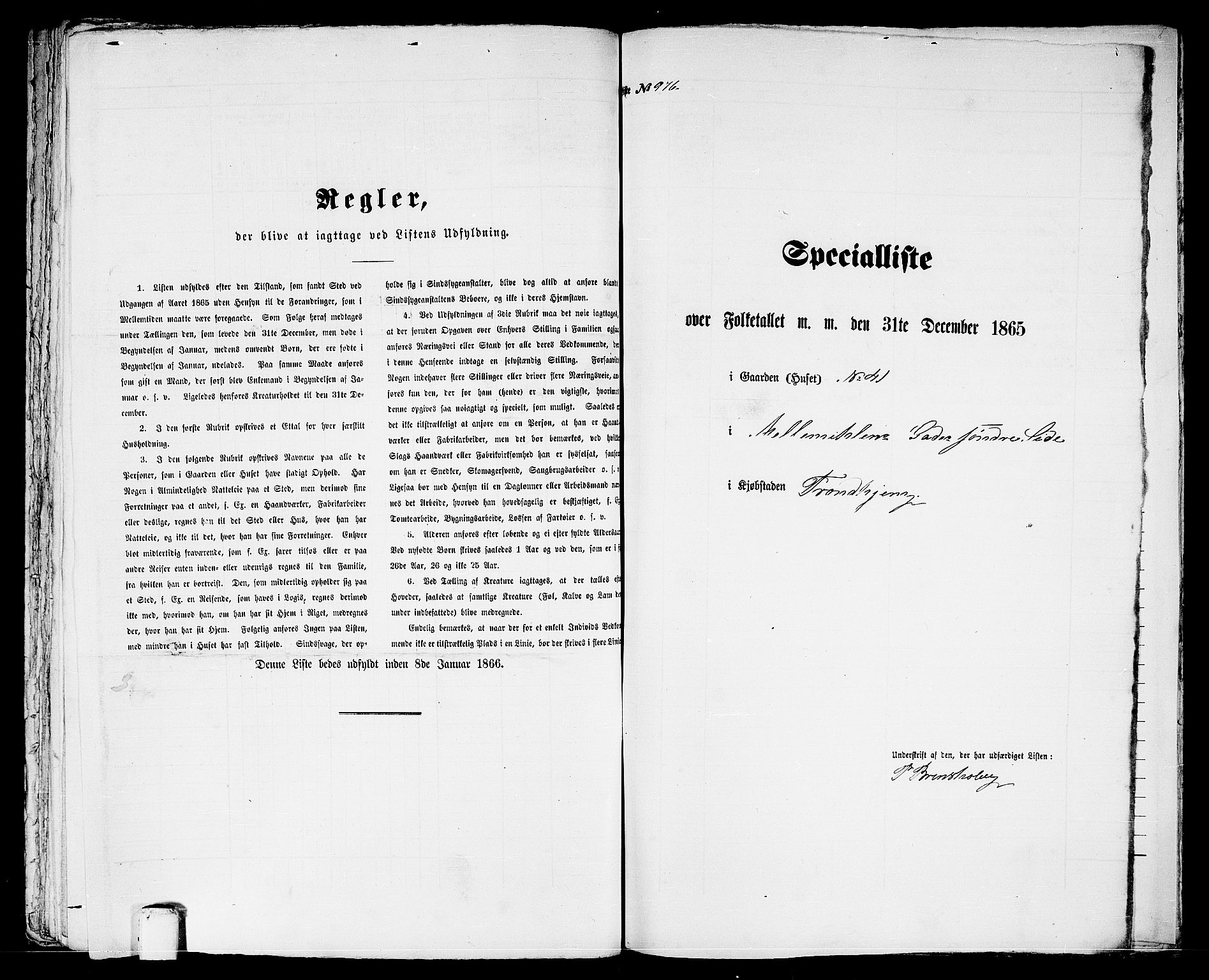 RA, 1865 census for Trondheim, 1865, p. 2031