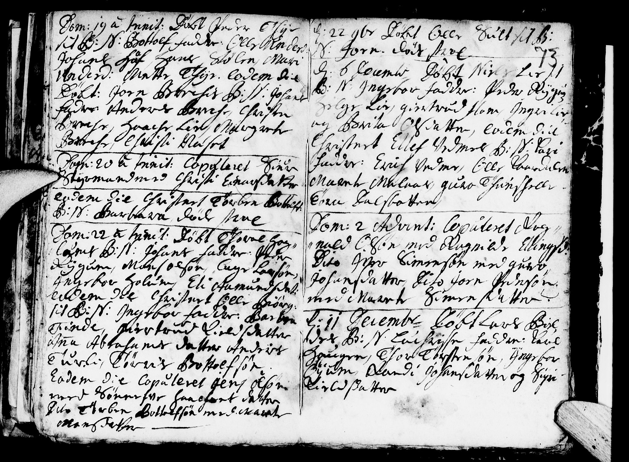 Aurland sokneprestembete, SAB/A-99937/H/Ha/Haa/L0001: Parish register (official) no. A 1, 1716-1734, p. 73