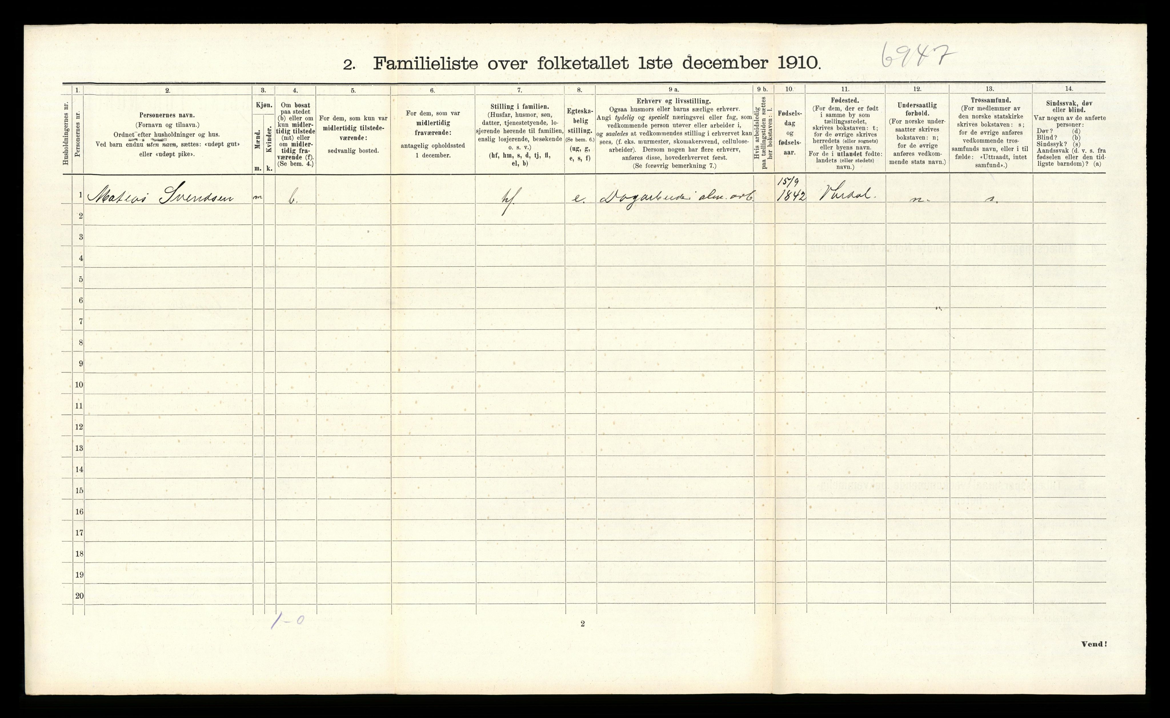 RA, 1910 census for Gjøvik, 1910, p. 485