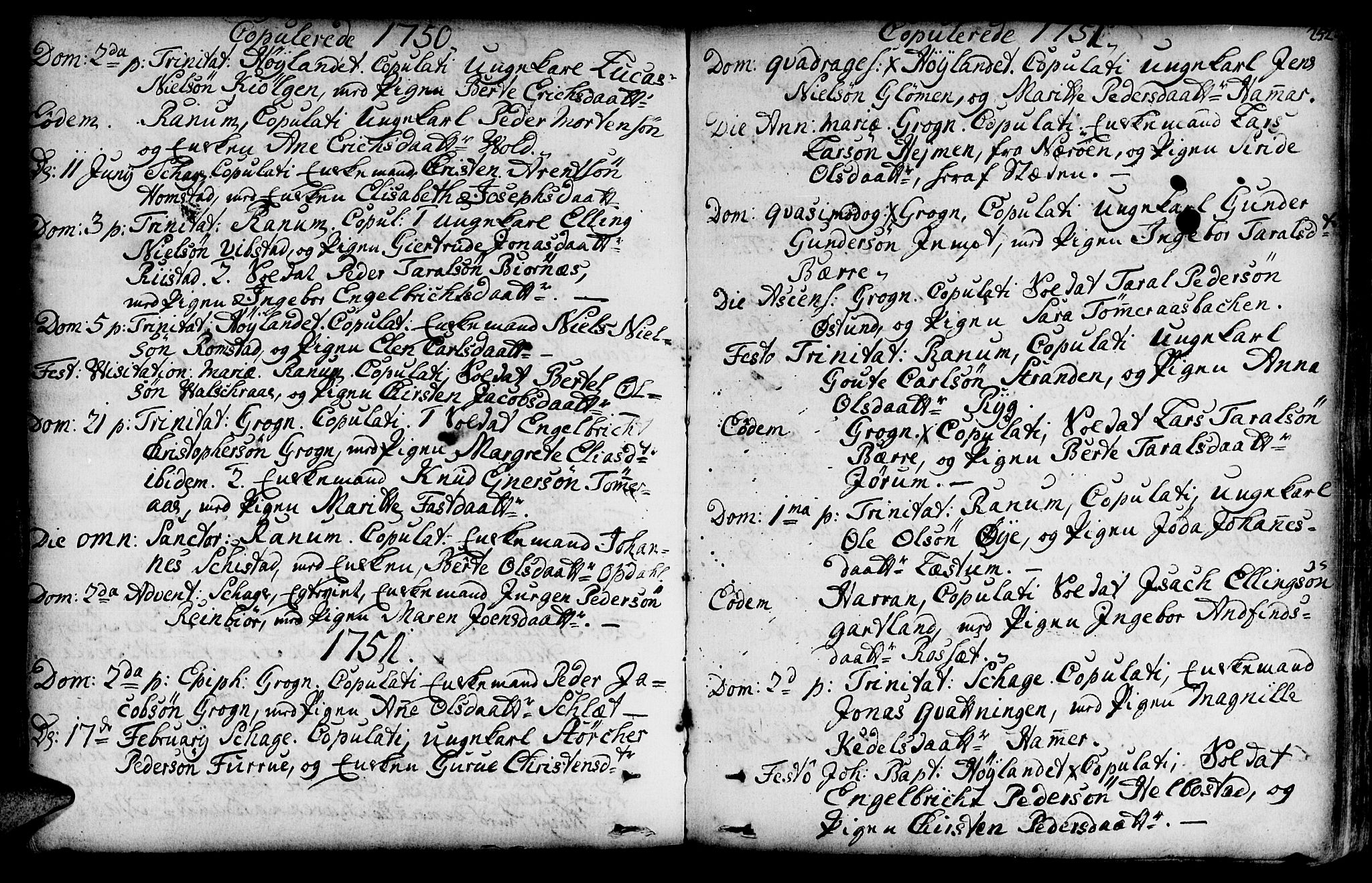 Ministerialprotokoller, klokkerbøker og fødselsregistre - Nord-Trøndelag, SAT/A-1458/764/L0542: Parish register (official) no. 764A02, 1748-1779, p. 252