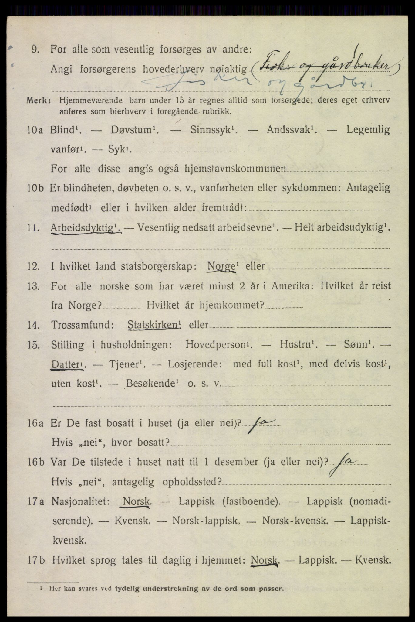 SAT, 1920 census for Dverberg, 1920, p. 5863