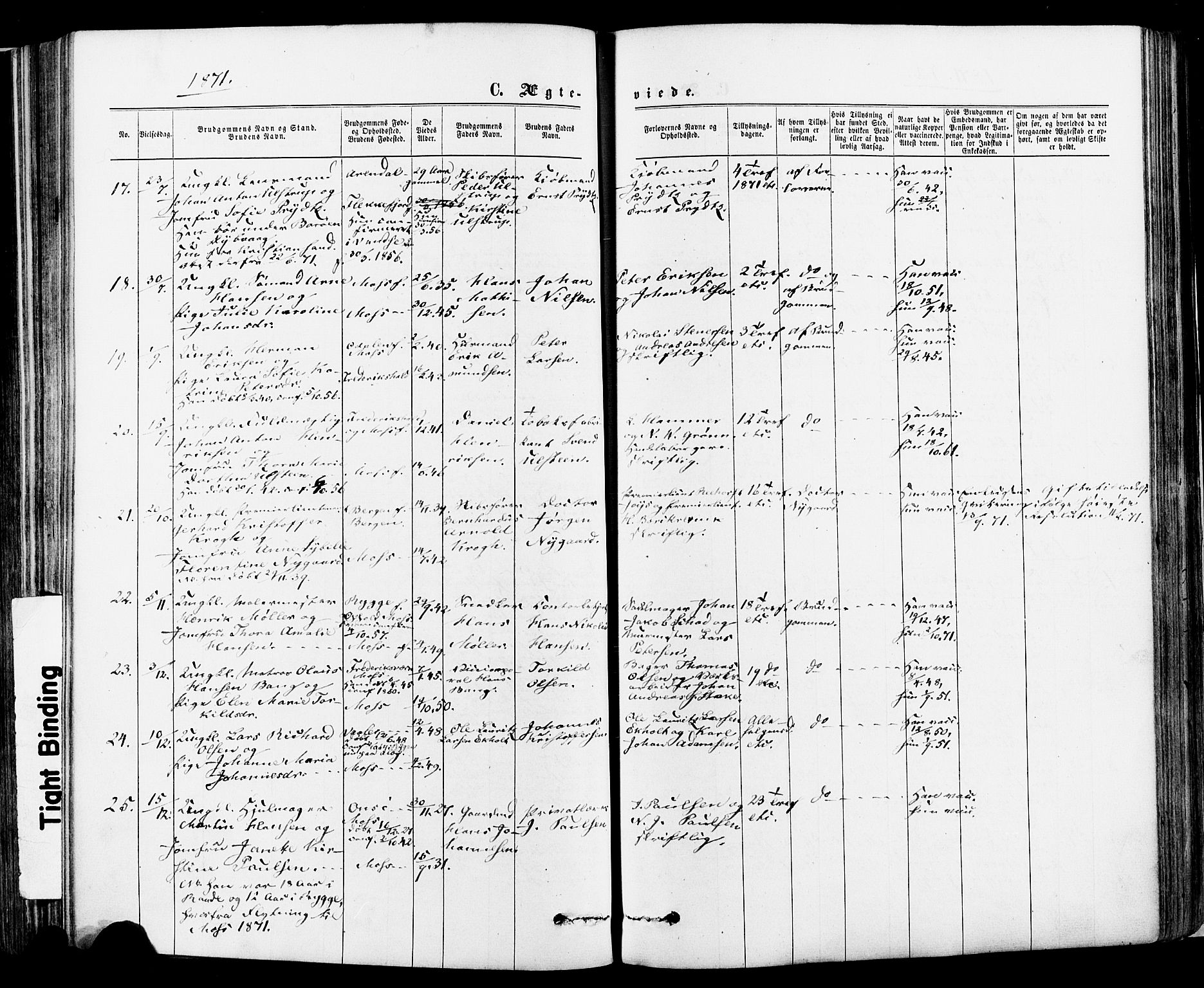 Moss prestekontor Kirkebøker, AV/SAO-A-2003/F/Fa/L0010: Parish register (official) no. I 10, 1870-1877