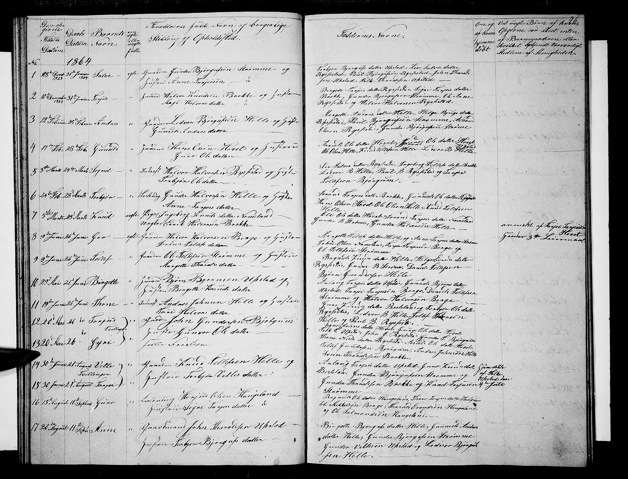 Valle sokneprestkontor, AV/SAK-1111-0044/F/Fb/Fbb/L0001: Parish register (copy) no. B 1, 1848-1875, p. 26