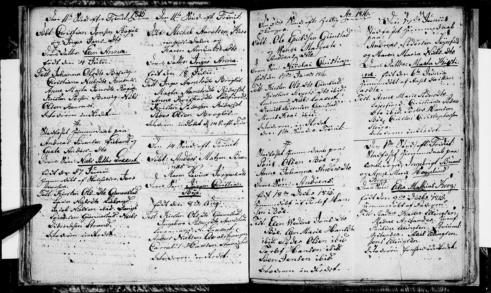 Ministerialprotokoller, klokkerbøker og fødselsregistre - Nordland, SAT/A-1459/895/L1368: Parish register (official) no. 895A03, 1812-1818, p. 11