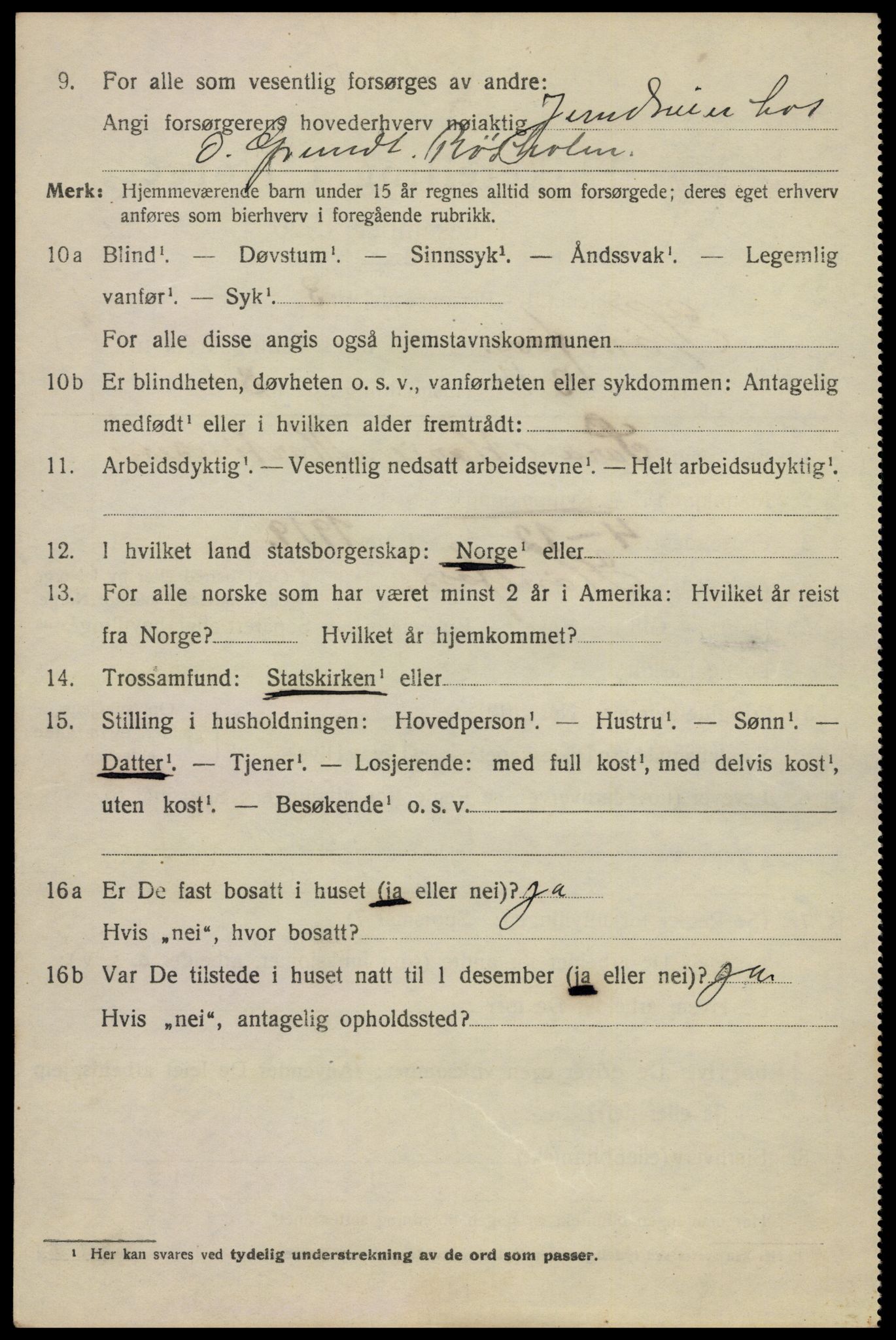 SAKO, 1920 census for Hønefoss, 1920, p. 4073