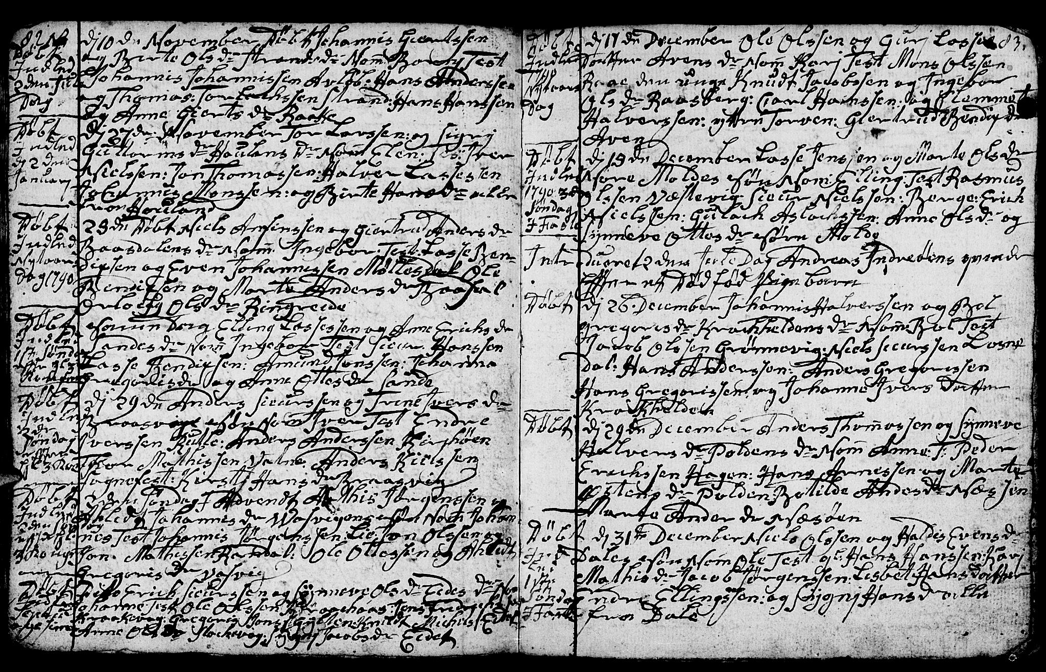 Gulen sokneprestembete, AV/SAB-A-80201/H/Hab: Parish register (copy) no. A 1, 1786-1791, p. 94