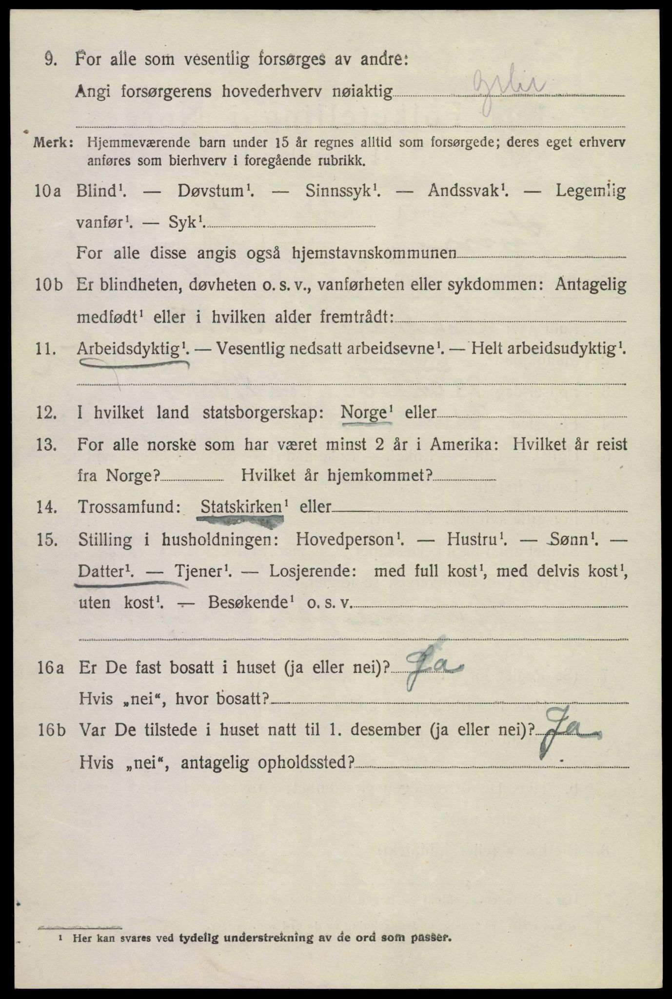 SAKO, 1920 census for Tinn, 1920, p. 2783