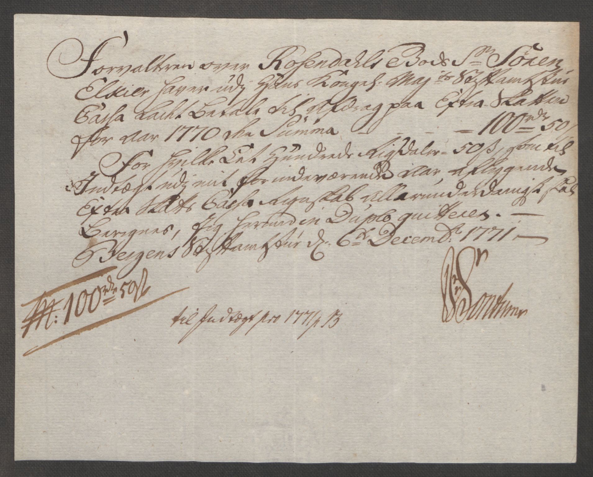 Rentekammeret inntil 1814, Reviderte regnskaper, Fogderegnskap, RA/EA-4092/R49/L3157: Ekstraskatten Rosendal Baroni, 1762-1772, p. 339