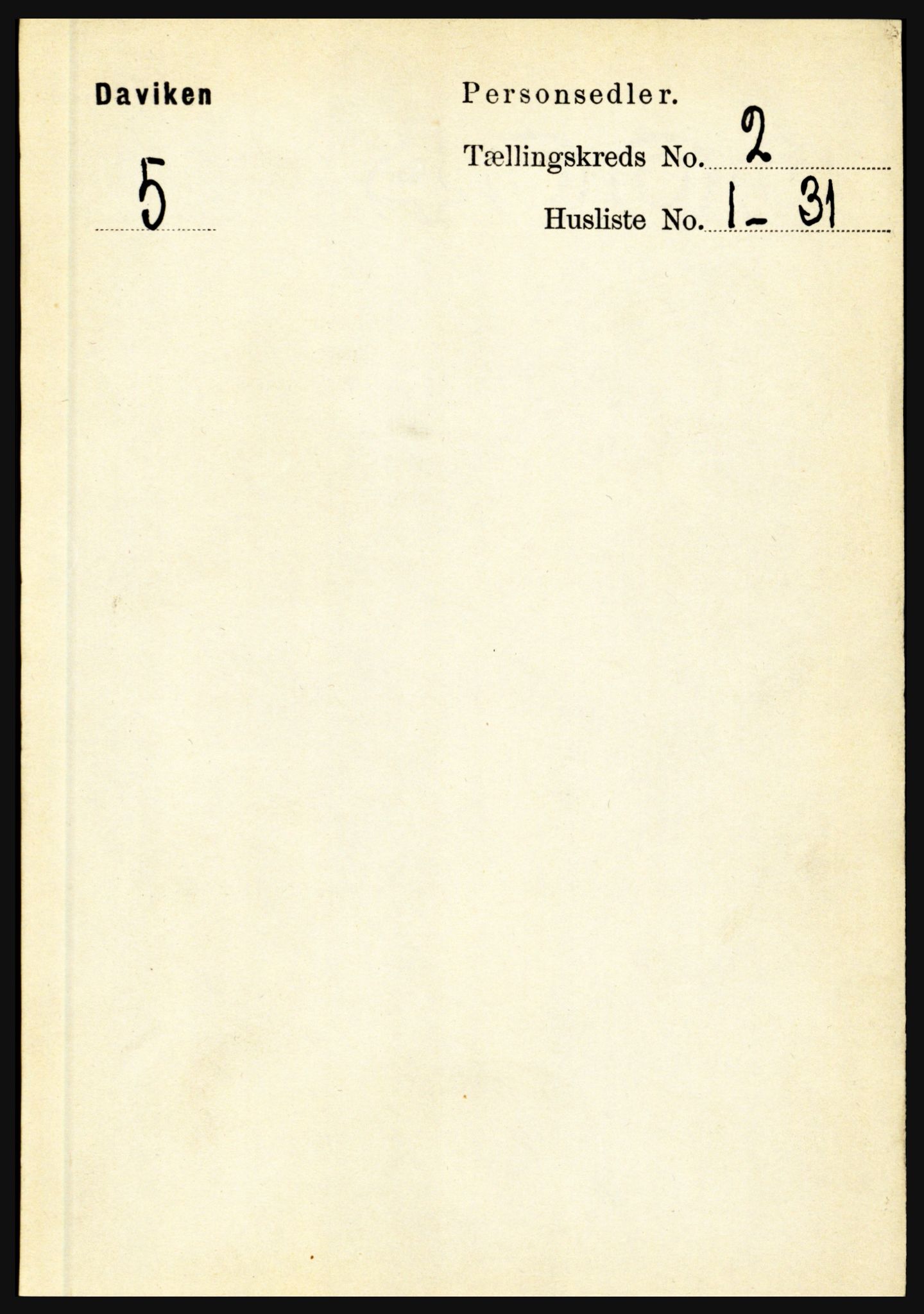 RA, 1891 census for 1442 Davik, 1891, p. 508