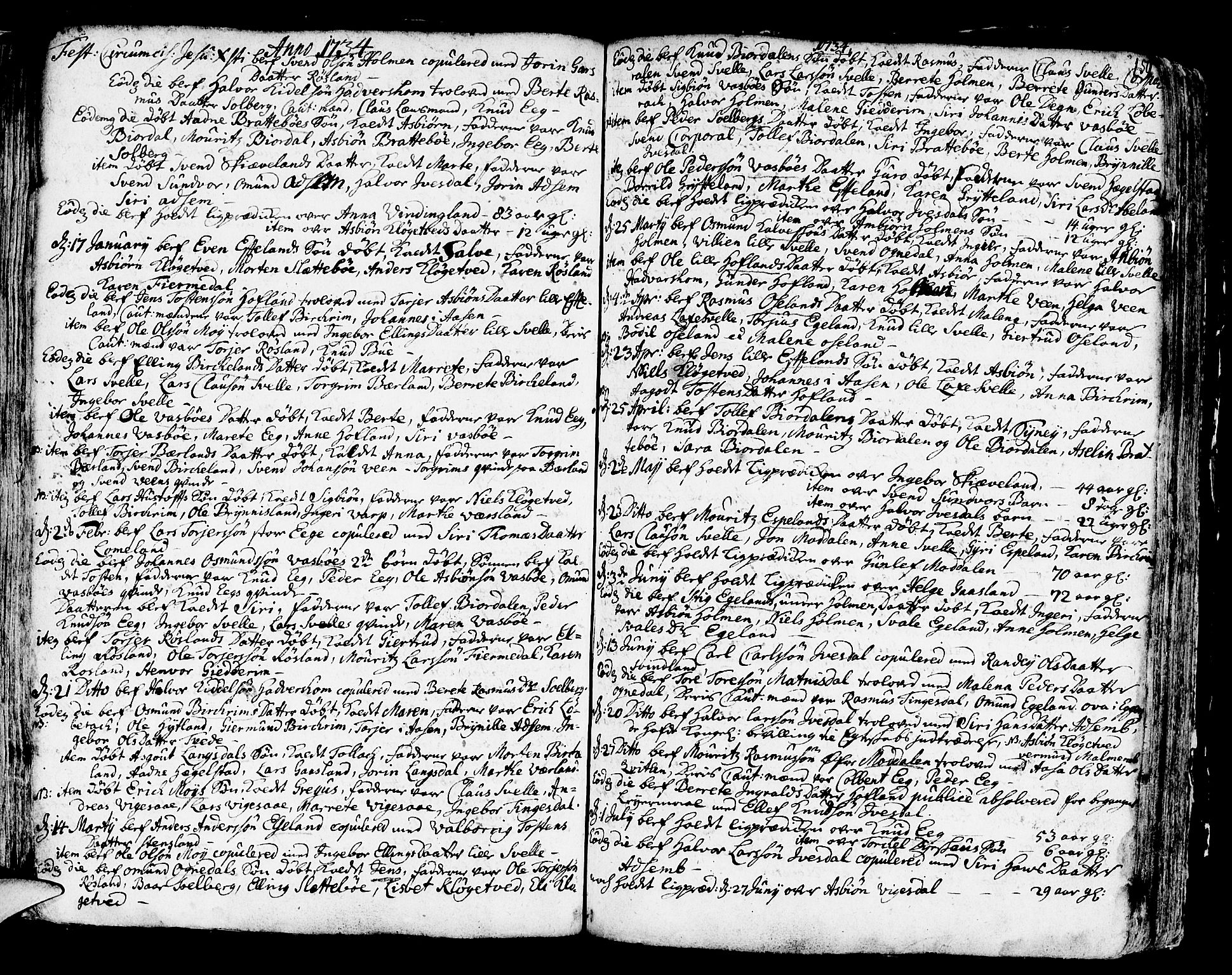 Helleland sokneprestkontor, SAST/A-101810: Parish register (official) no. A 1 /2, 1713-1761, p. 159