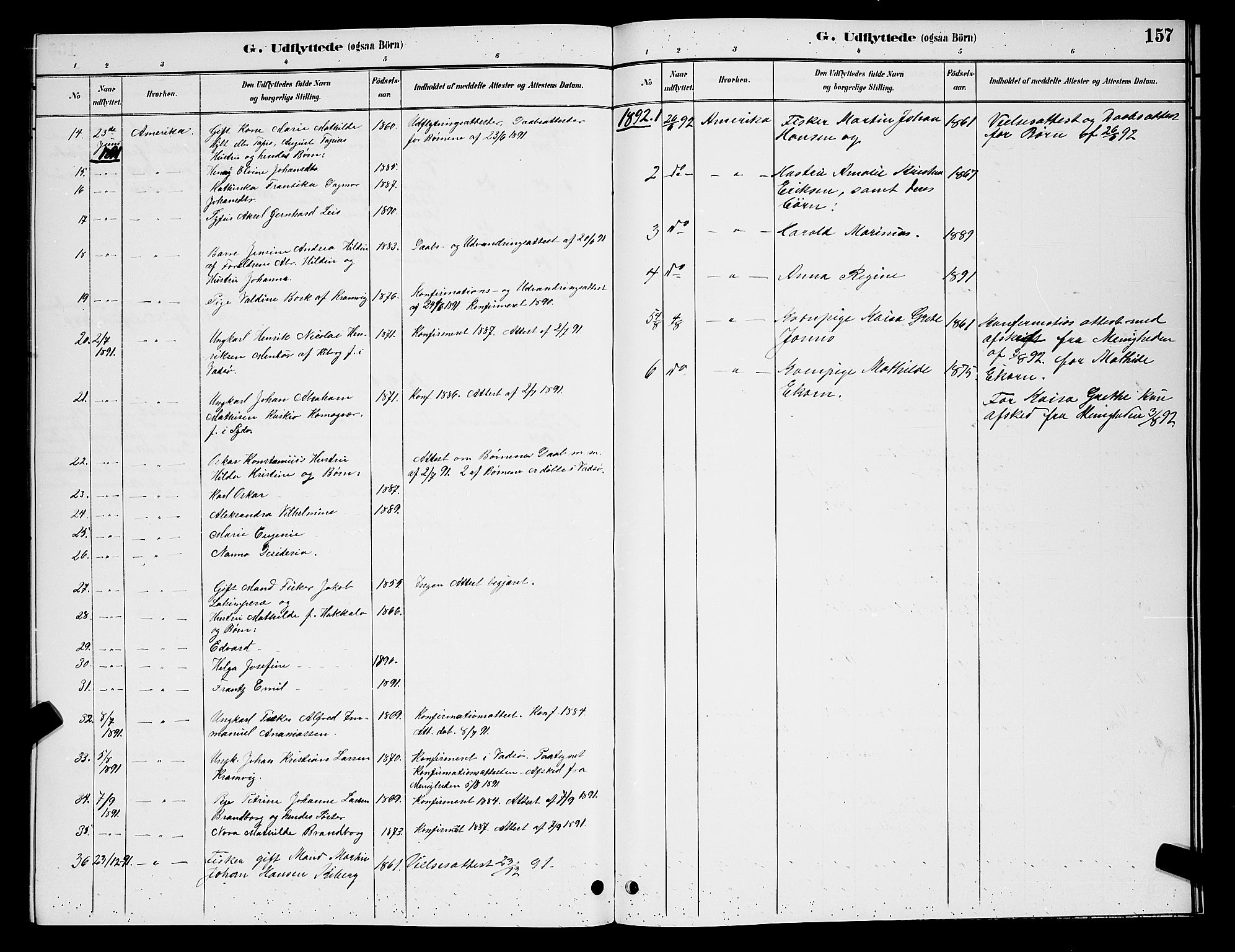 Vardø sokneprestkontor, AV/SATØ-S-1332/H/Hb/L0007klokker: Parish register (copy) no. 7, 1887-1892, p. 157