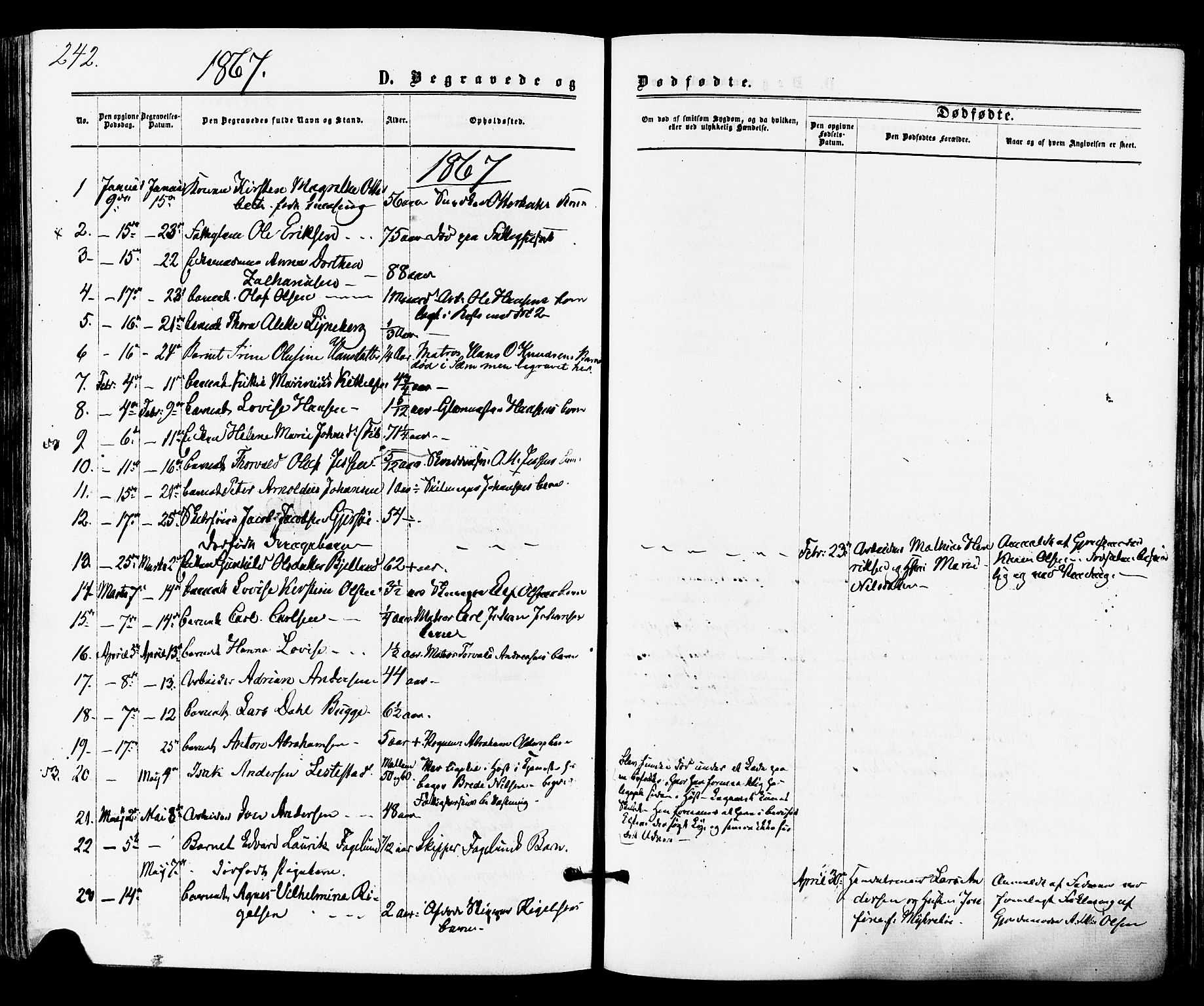 Tønsberg kirkebøker, SAKO/A-330/F/Fa/L0009: Parish register (official) no. I 9, 1865-1873, p. 242
