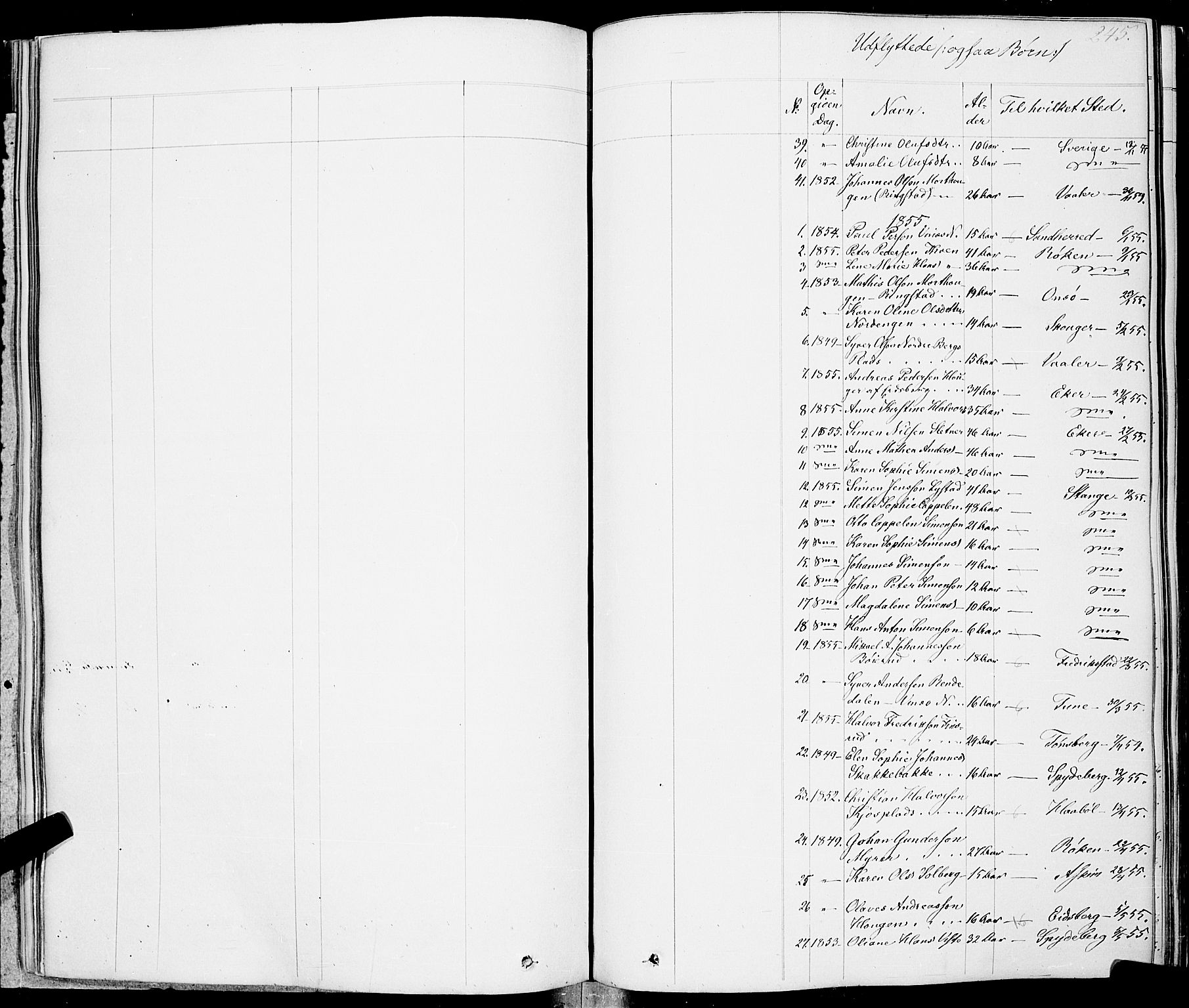 Skiptvet prestekontor Kirkebøker, SAO/A-20009/F/Fa/L0006: Parish register (official) no. 6, 1839-1860, p. 245