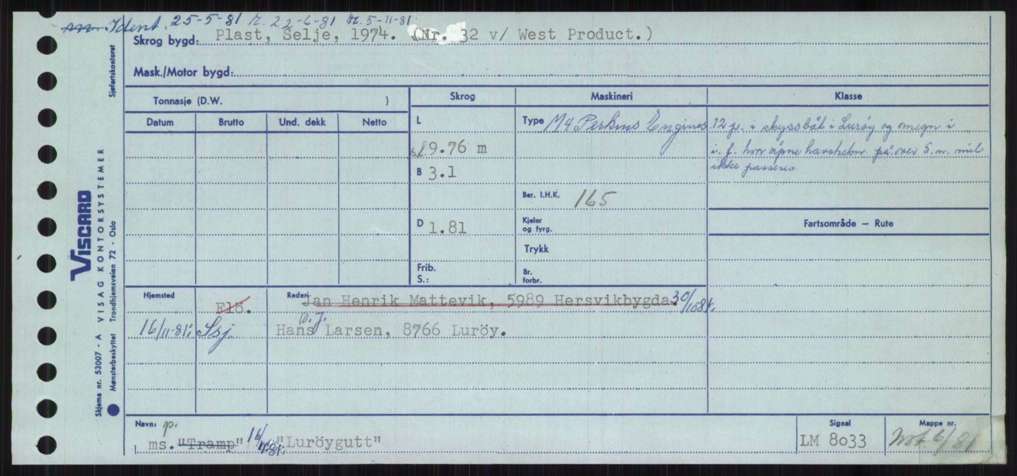 Sjøfartsdirektoratet med forløpere, Skipsmålingen, RA/S-1627/H/Ha/L0003/0002: Fartøy, Hilm-Mar / Fartøy, Kom-Mar, p. 673