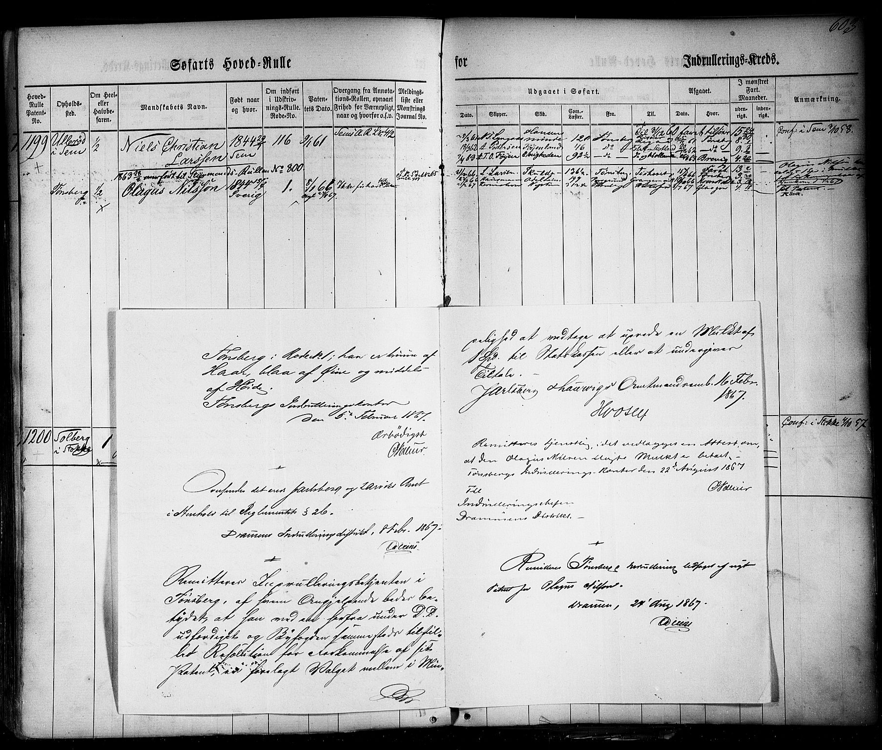 Tønsberg innrulleringskontor, AV/SAKO-A-786/F/Fc/Fca/L0001: Hovedrulle Patent nr. 1-1428, 1860-1861, p. 647