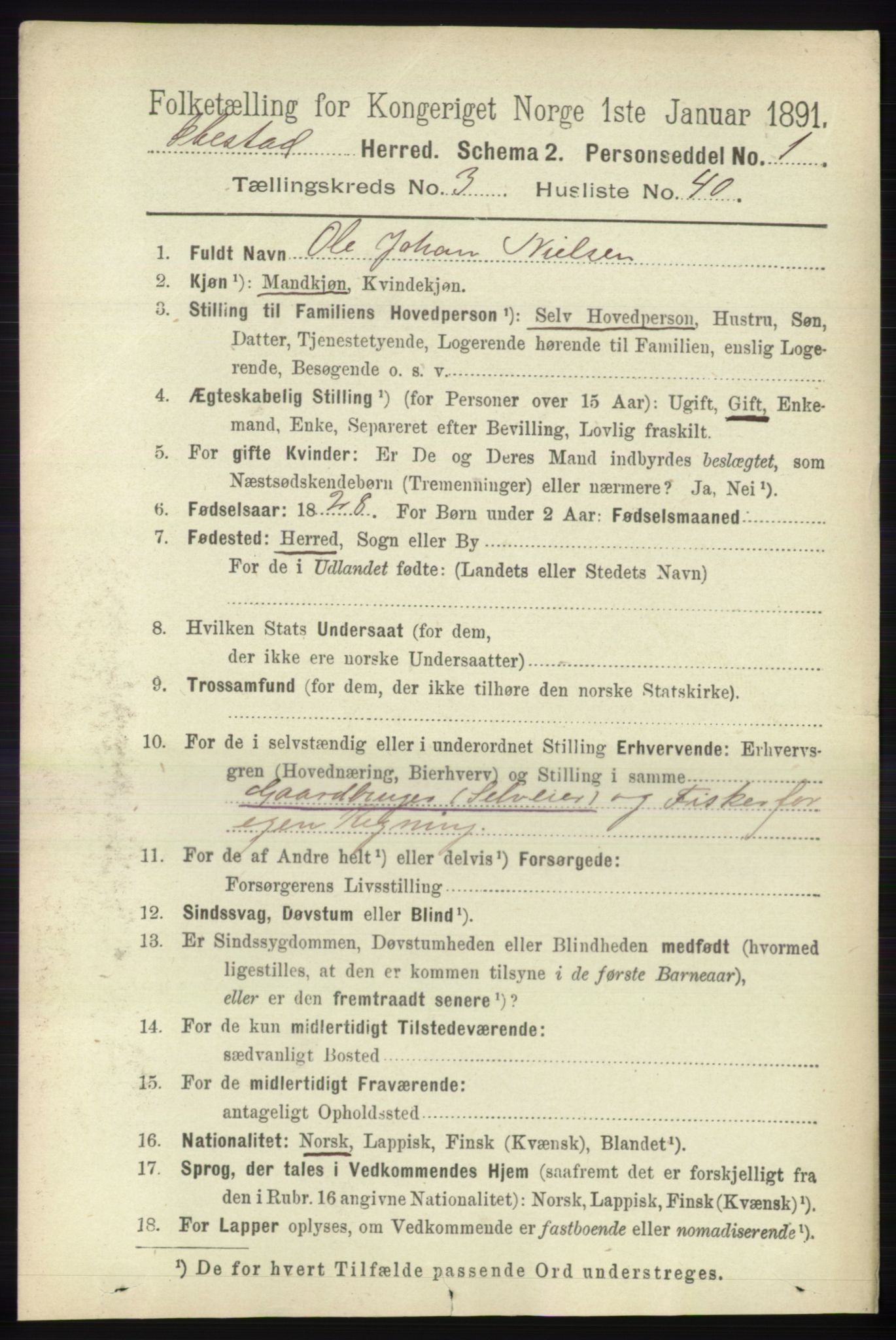 RA, 1891 census for 1917 Ibestad, 1891, p. 1997