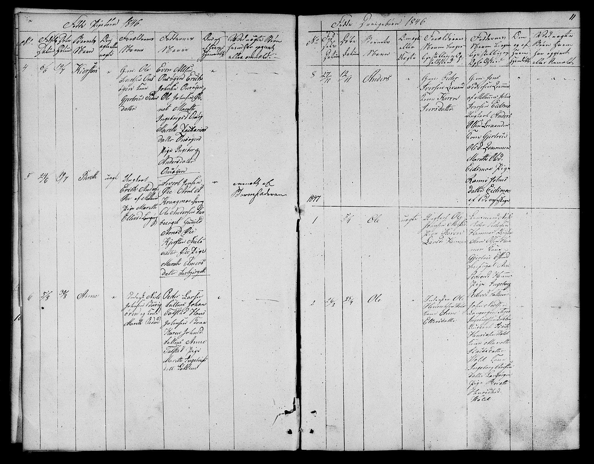 Ministerialprotokoller, klokkerbøker og fødselsregistre - Sør-Trøndelag, SAT/A-1456/666/L0789: Parish register (copy) no. 666C02, 1843-1847, p. 11
