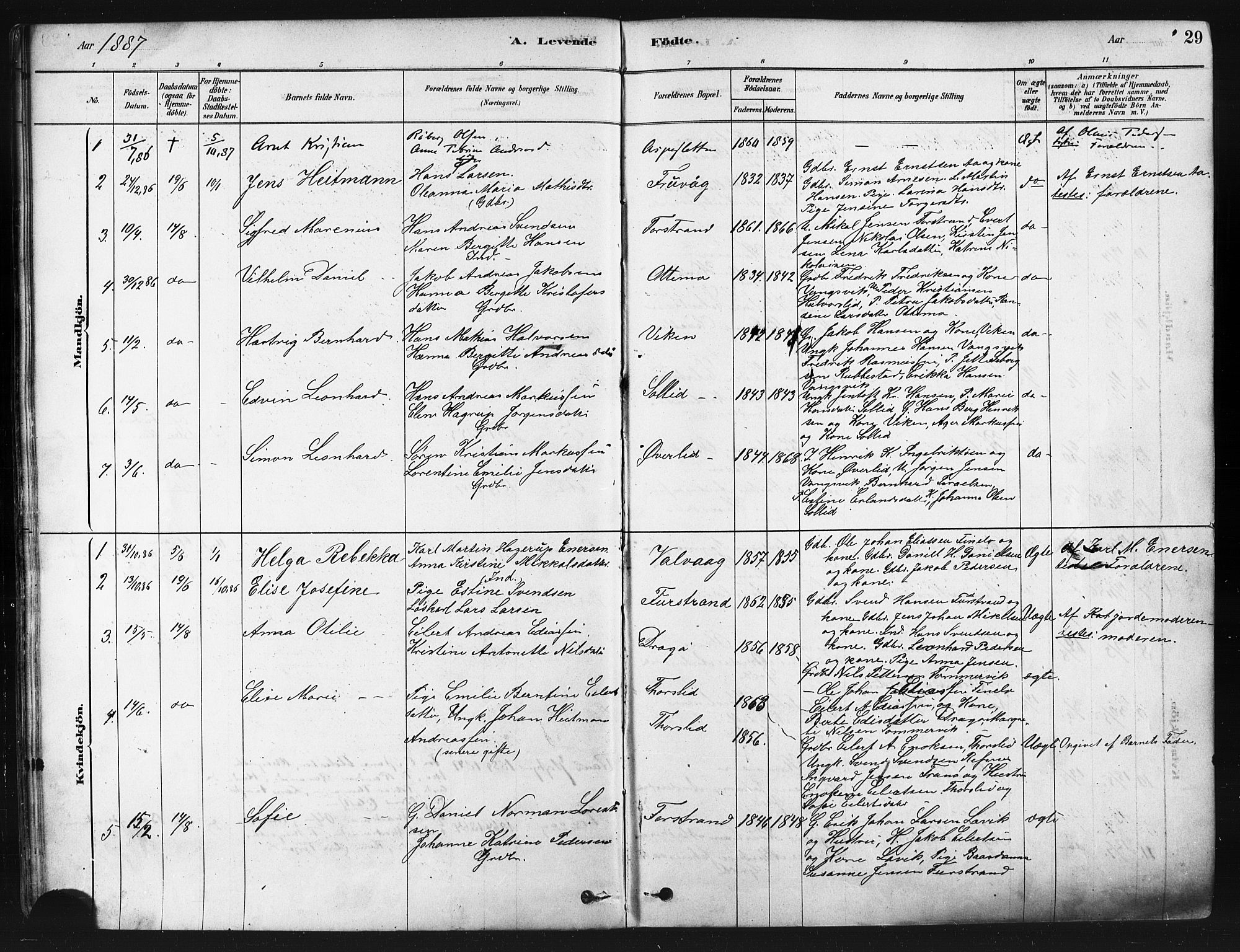 Tranøy sokneprestkontor, SATØ/S-1313/I/Ia/Iaa/L0009kirke: Parish register (official) no. 9, 1878-1904, p. 29