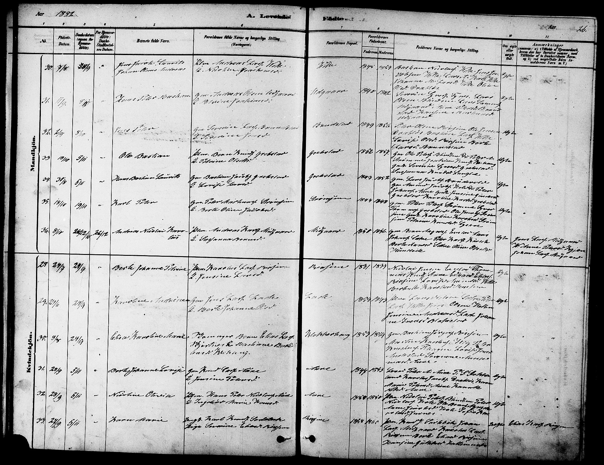 Ministerialprotokoller, klokkerbøker og fødselsregistre - Møre og Romsdal, AV/SAT-A-1454/523/L0339: Parish register (copy) no. 523C02, 1878-1891, p. 26