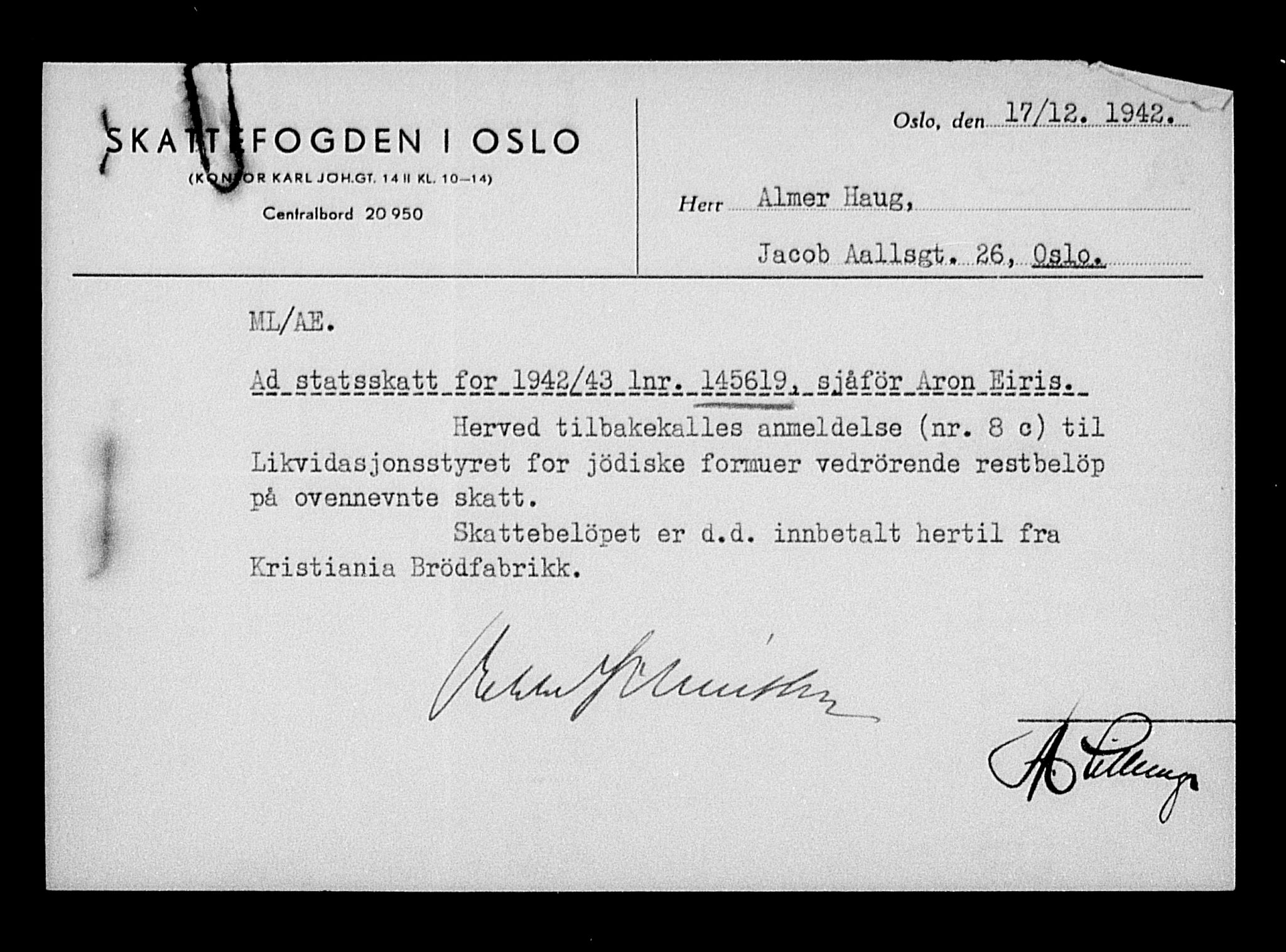 Justisdepartementet, Tilbakeføringskontoret for inndratte formuer, RA/S-1564/H/Hc/Hcc/L0932: --, 1945-1947, p. 510