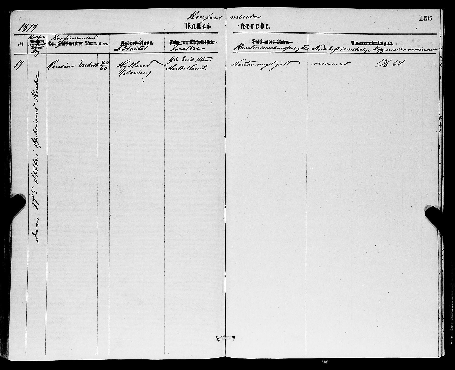 Vossestrand Sokneprestembete, AV/SAB-A-79101/H/Haa: Parish register (official) no. A 1, 1866-1877, p. 156