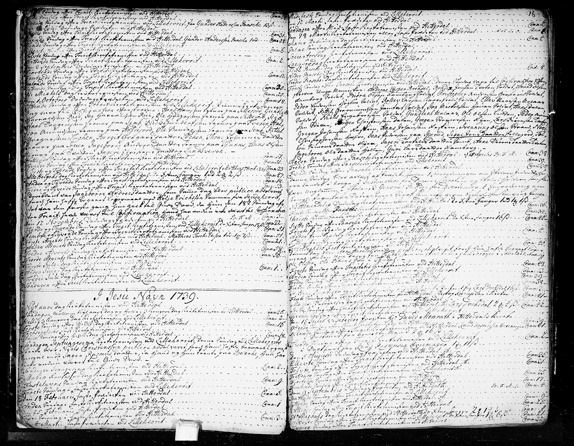 Heddal kirkebøker, SAKO/A-268/F/Fa/L0003: Parish register (official) no. I 3, 1723-1783, p. 16