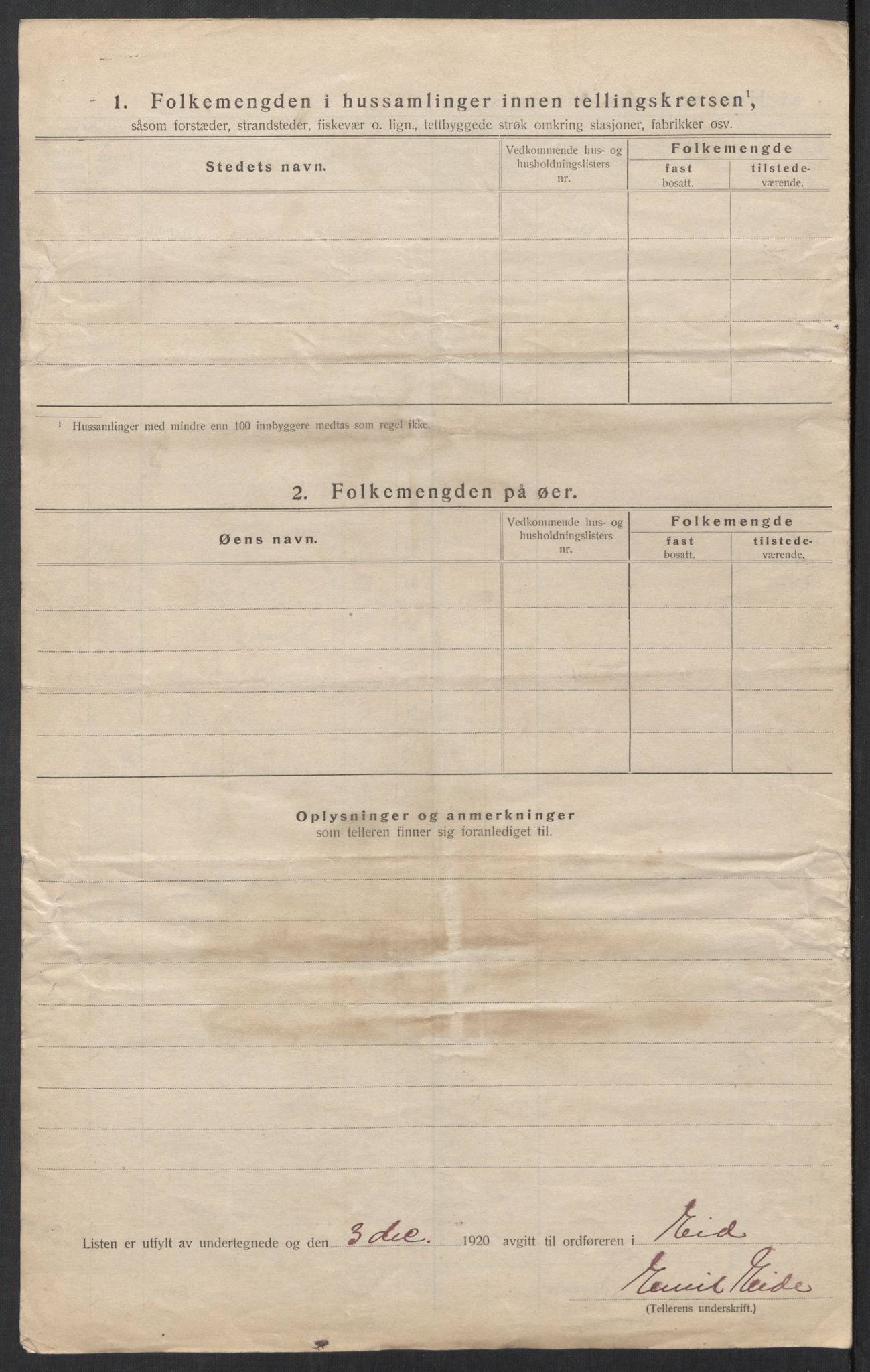 SAT, 1920 census for Eid, 1920, p. 18